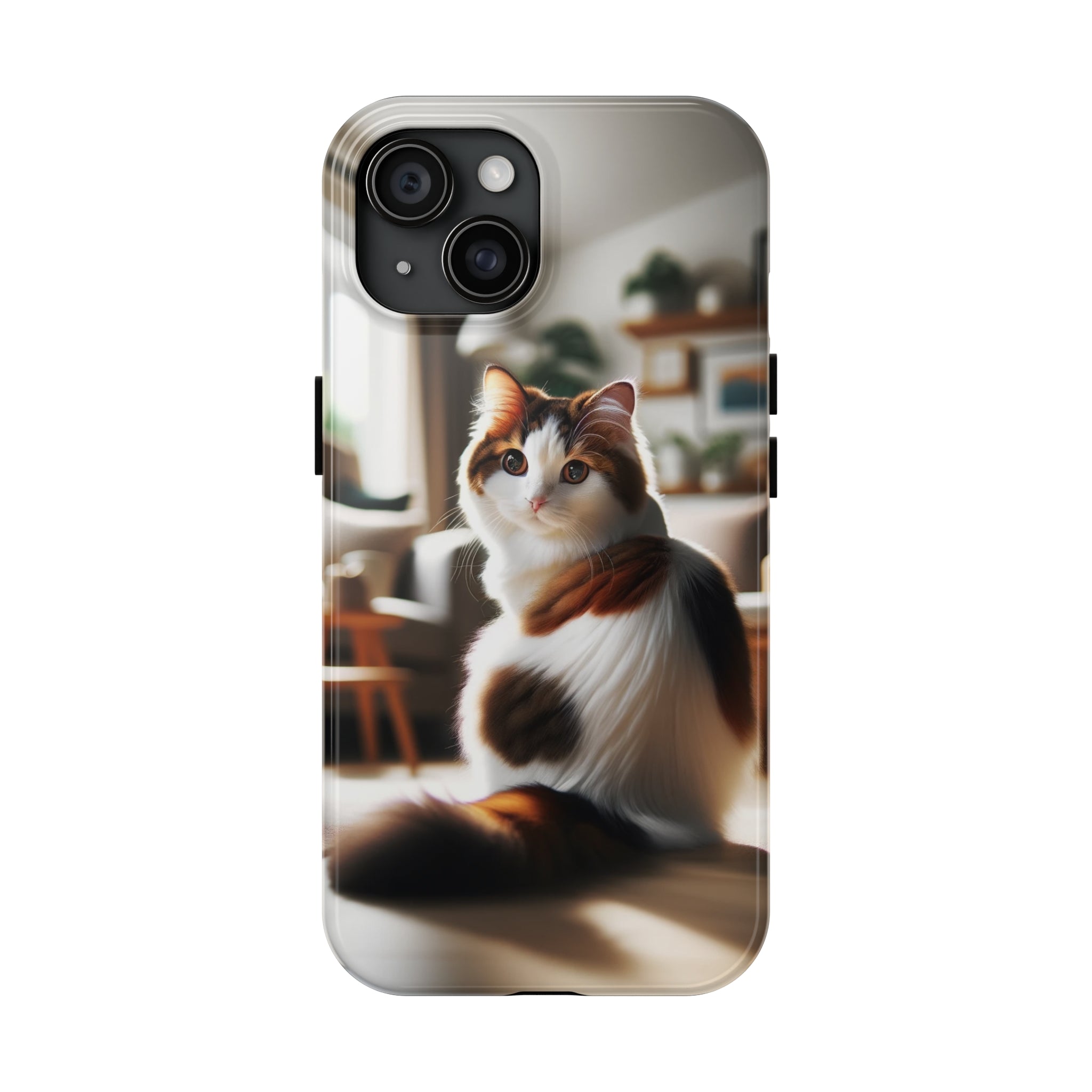 White-brown cat - Tough Phone Case