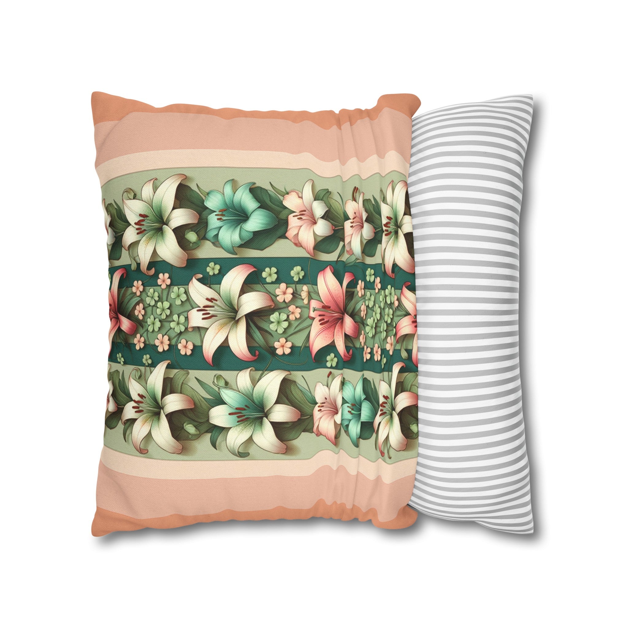 Lilies 3 - Polyester Square Pillowcase