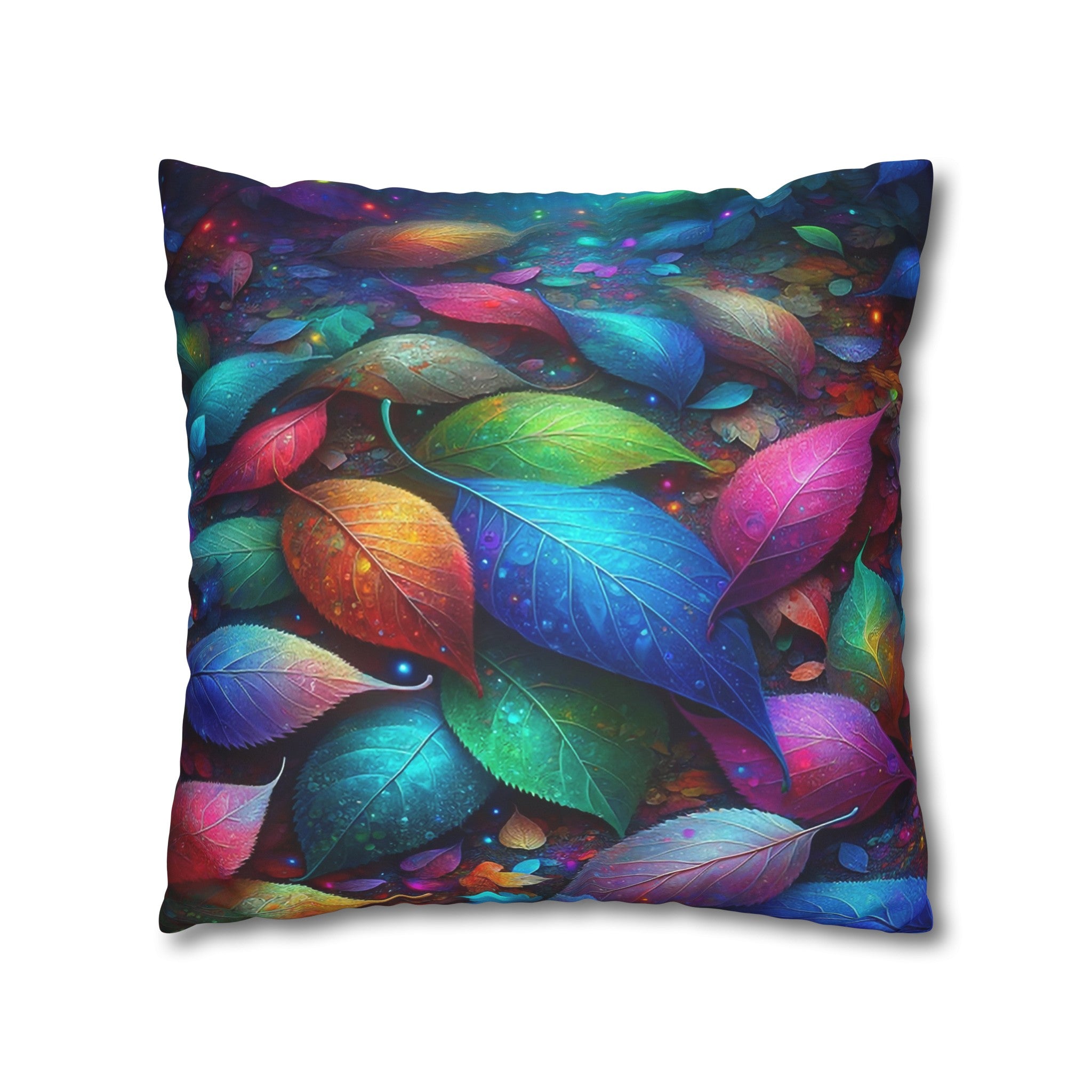 Magical leaves (3) - Suede Square Pillowcase