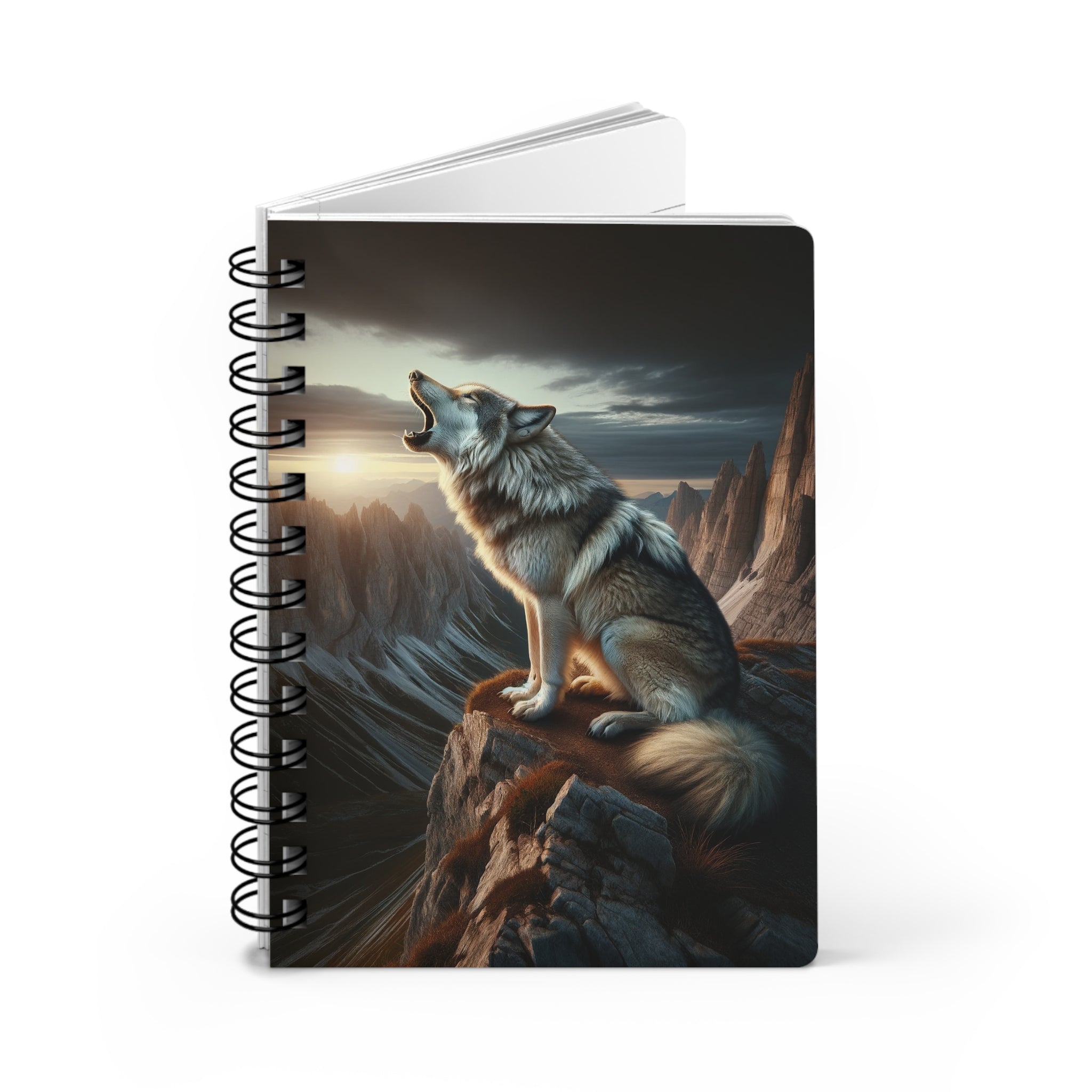 Howling wolf - Spiral Notebook