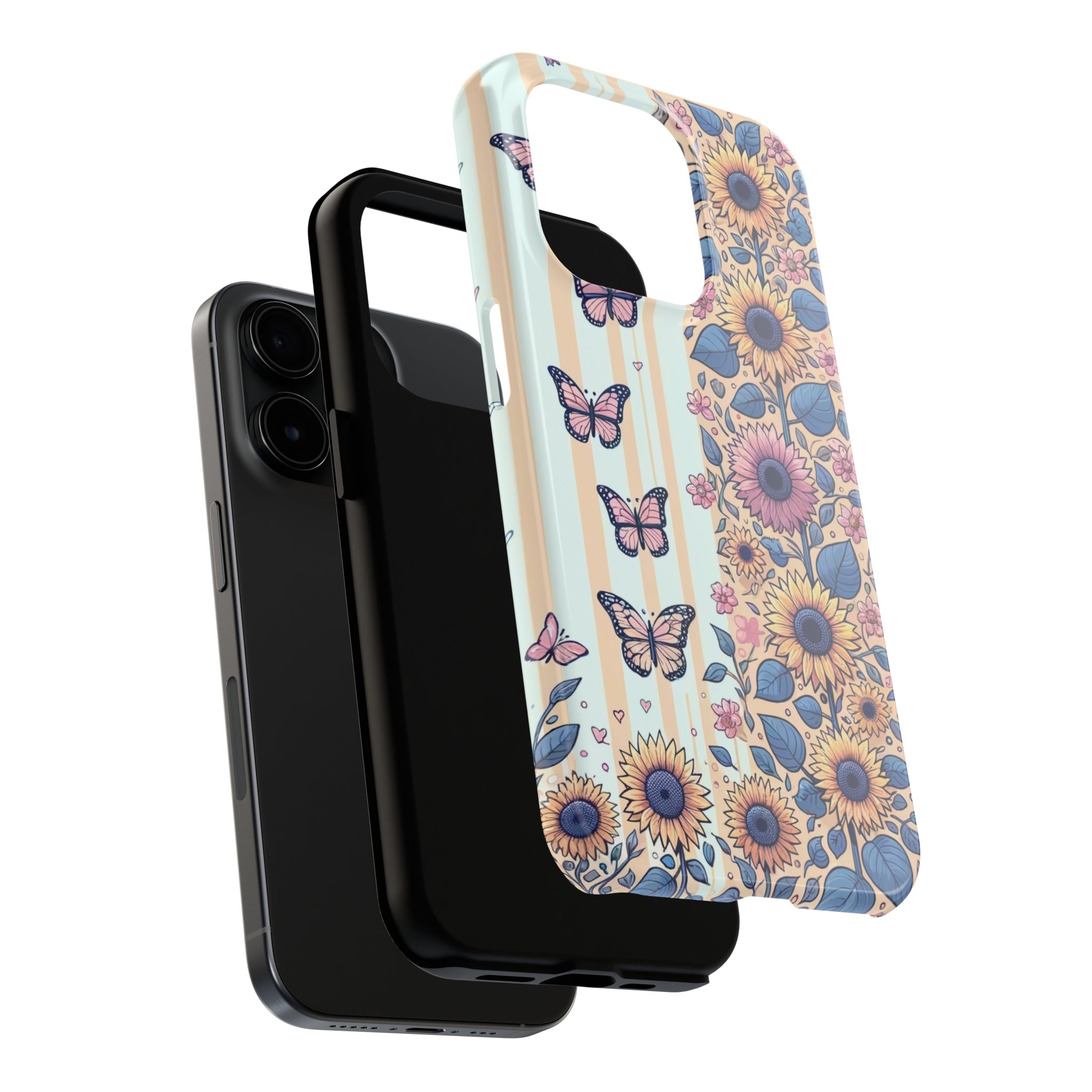 Butterflies and Sunflowers - Tough Phone Case