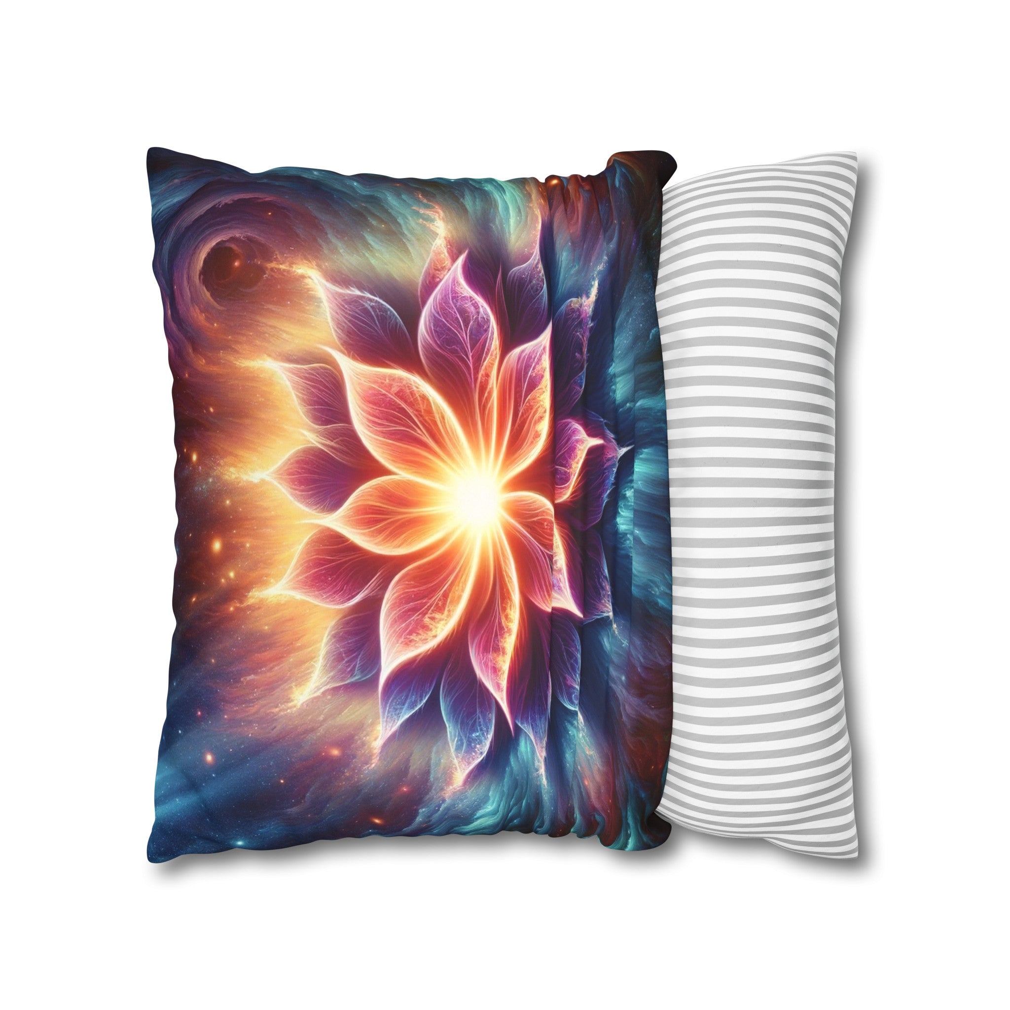 Galaxy-flower (1) - Suede Square Pillowcase