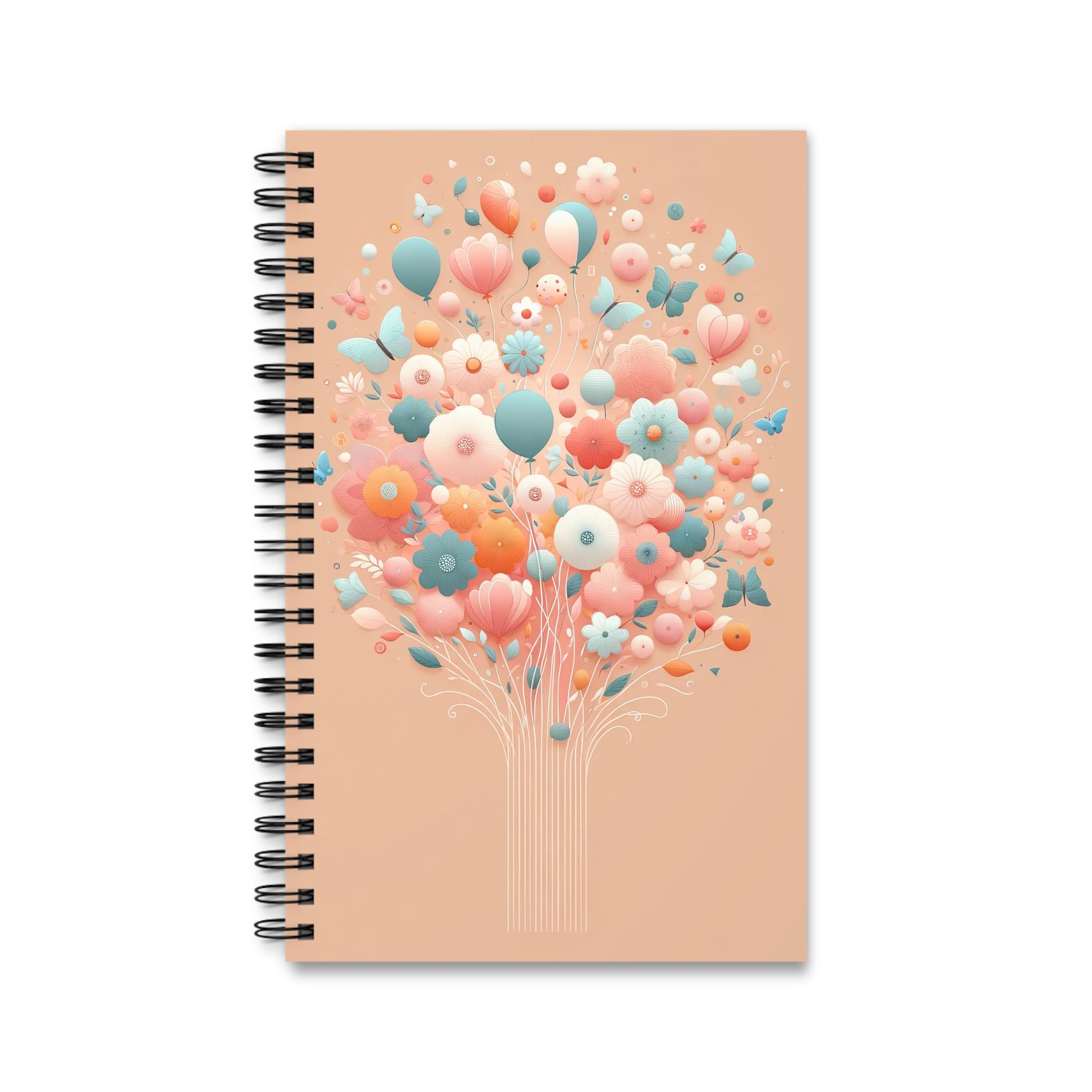 Bouquet of flowers, balloons and butterflies 2 - Spiral Journal (EU)