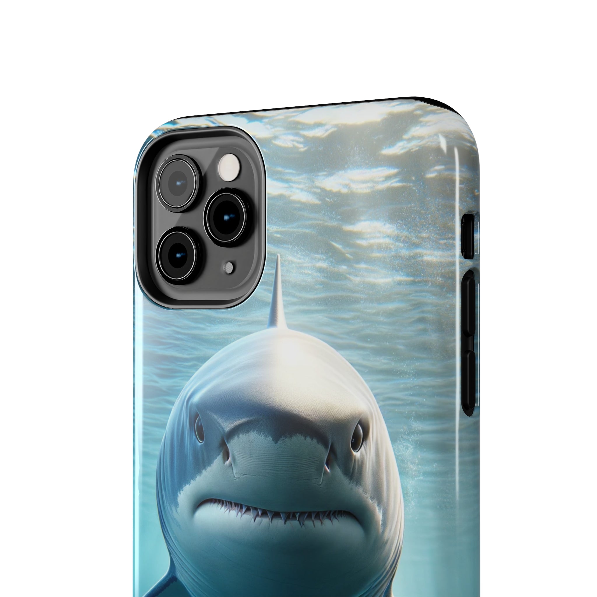 Curious shark - Tough Phone Case