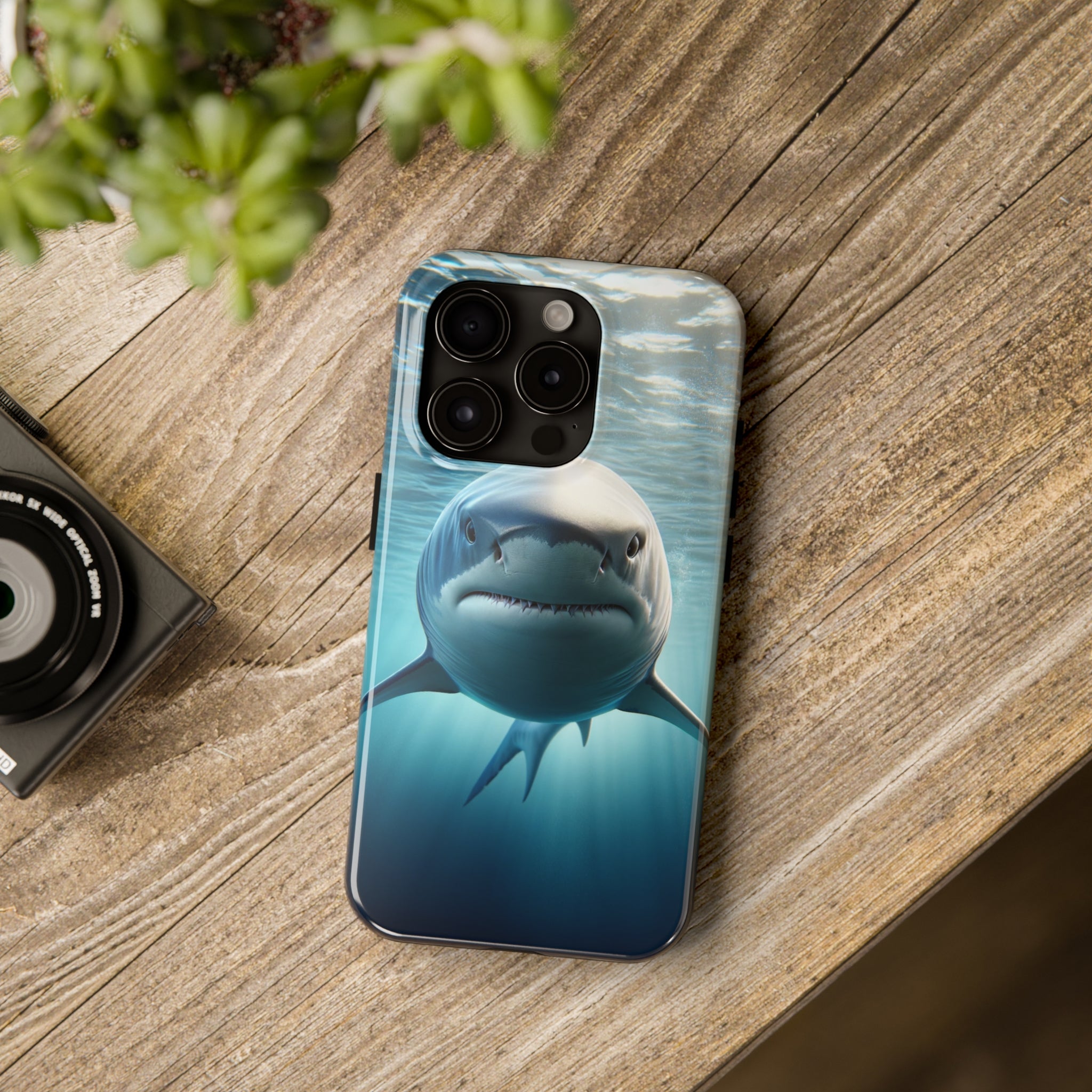 Curious shark - Tough Phone Case