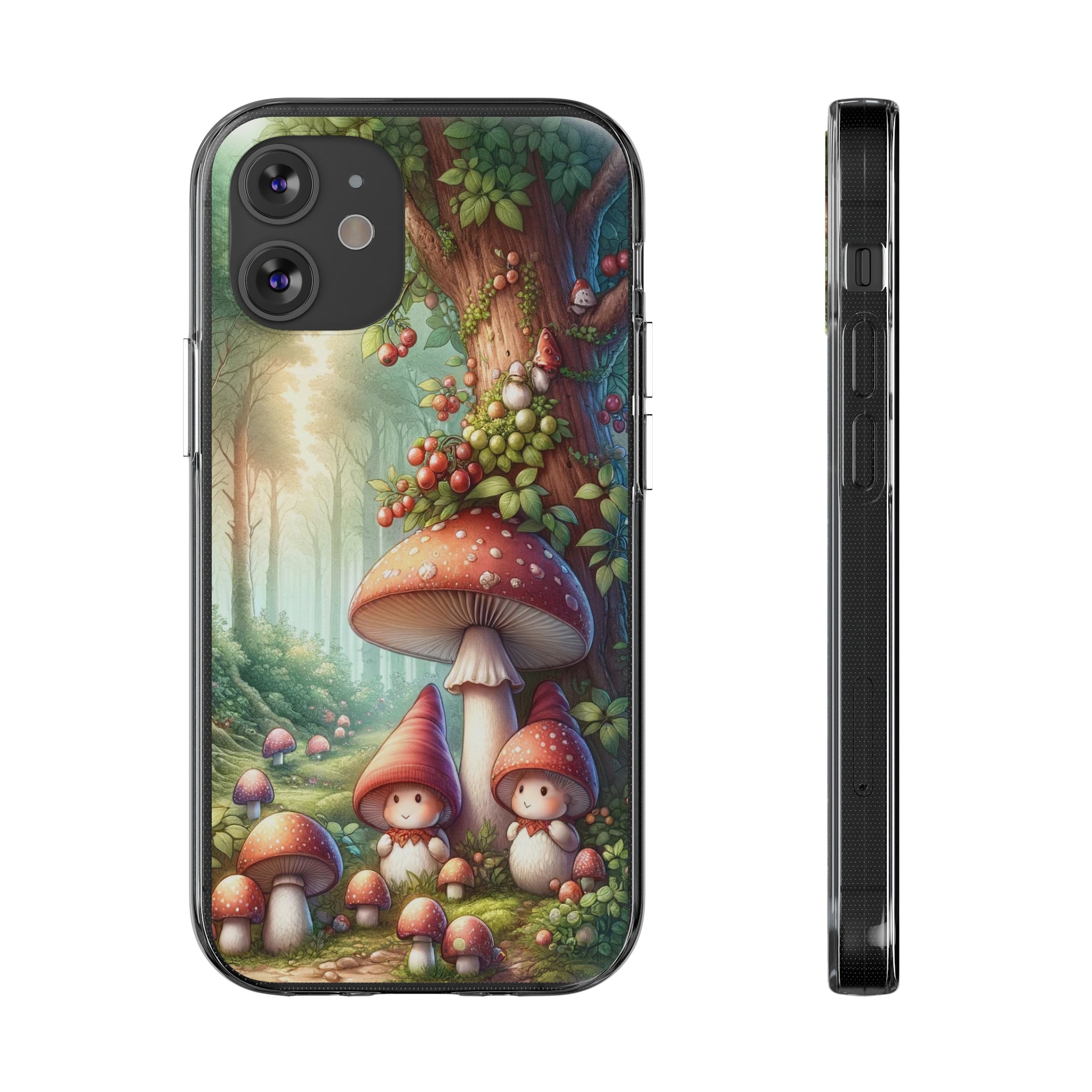 Gnomes and mushrooms - Soft Phone Case