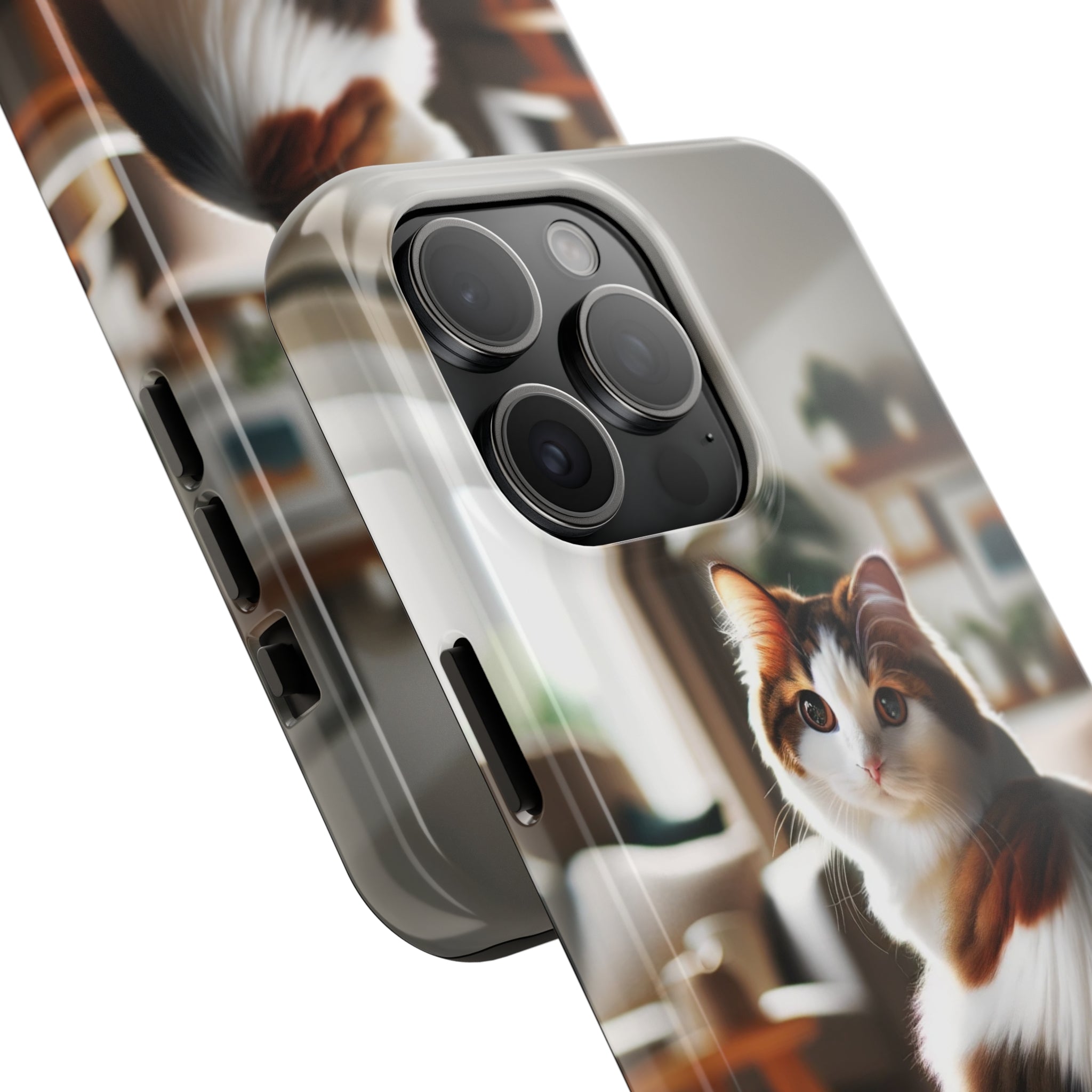 White-brown cat - Tough Phone Case