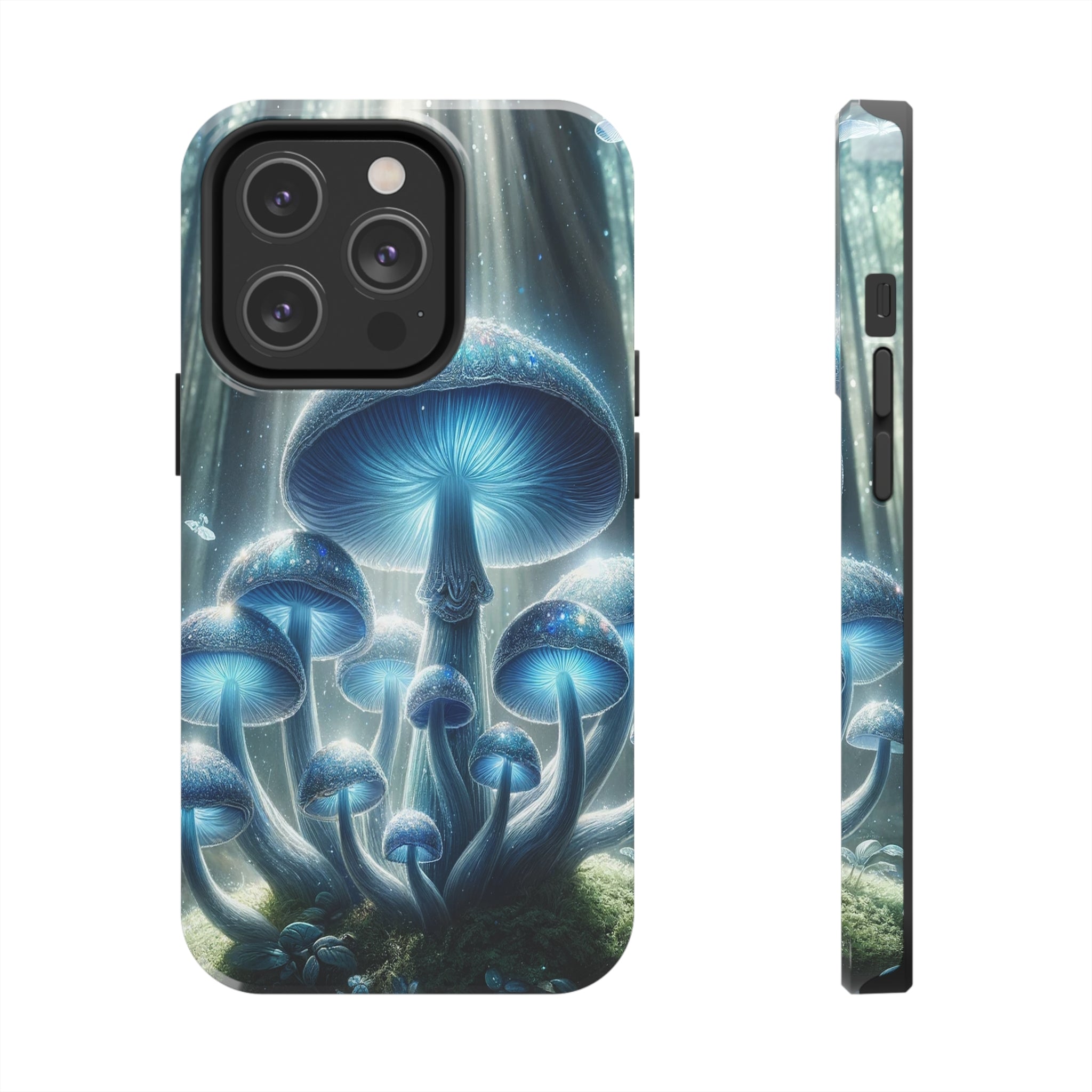 Light blue mushrooms - Tough Phone Case