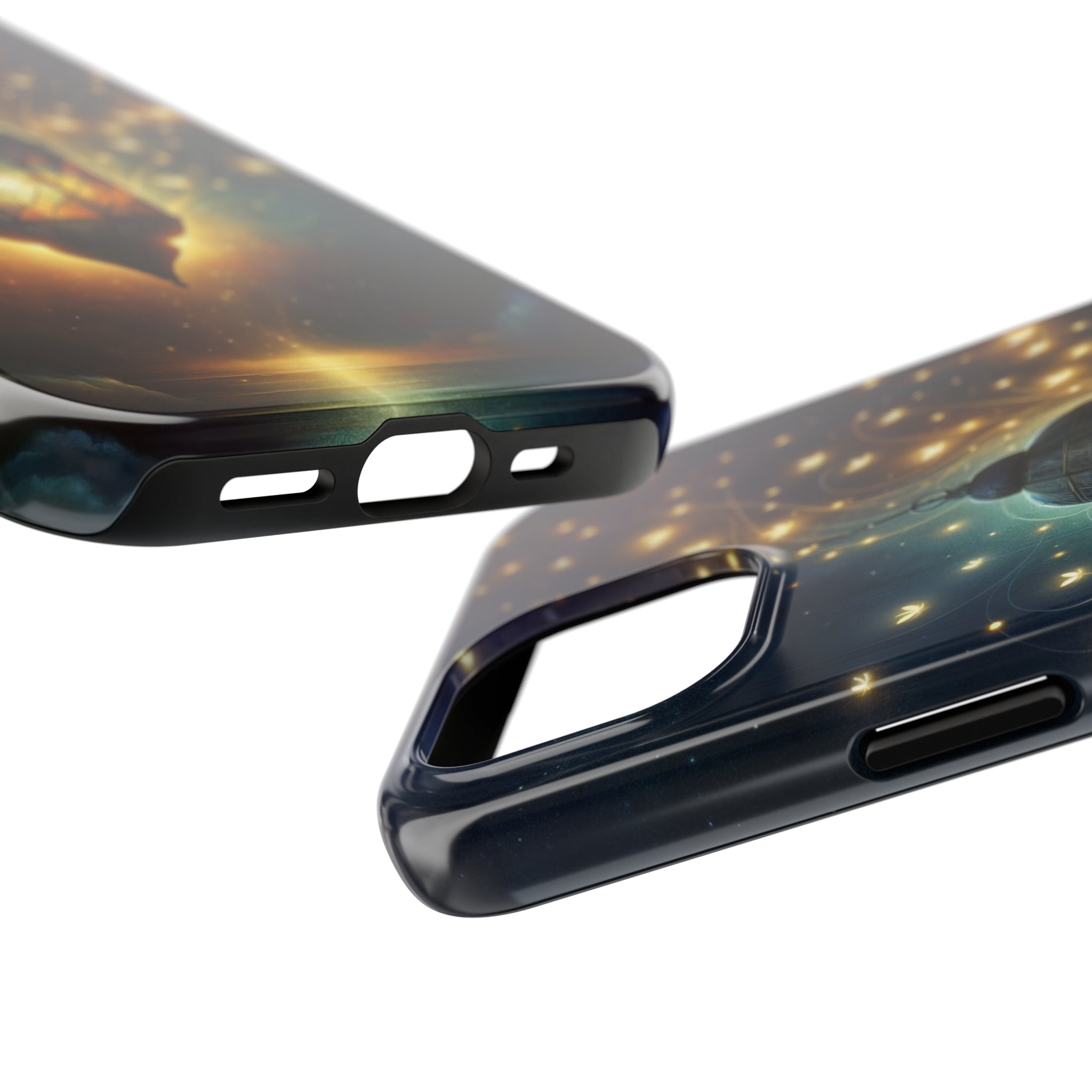 Fireflies around lamp - Tough Phone Case