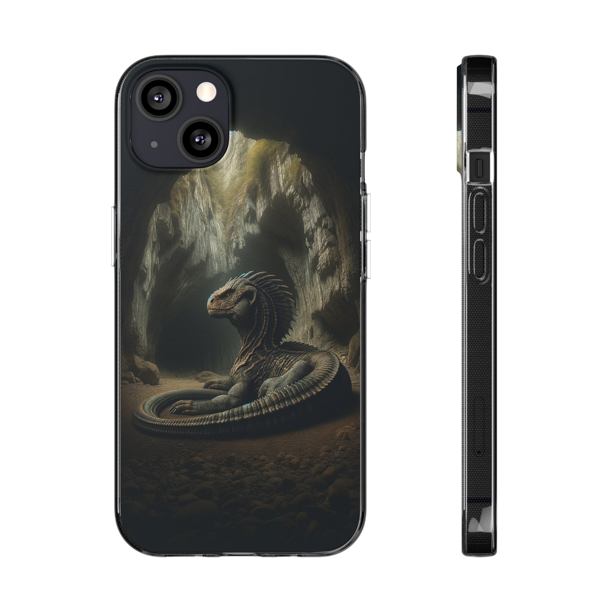 Basilisk in a cave - Soft Phone Case