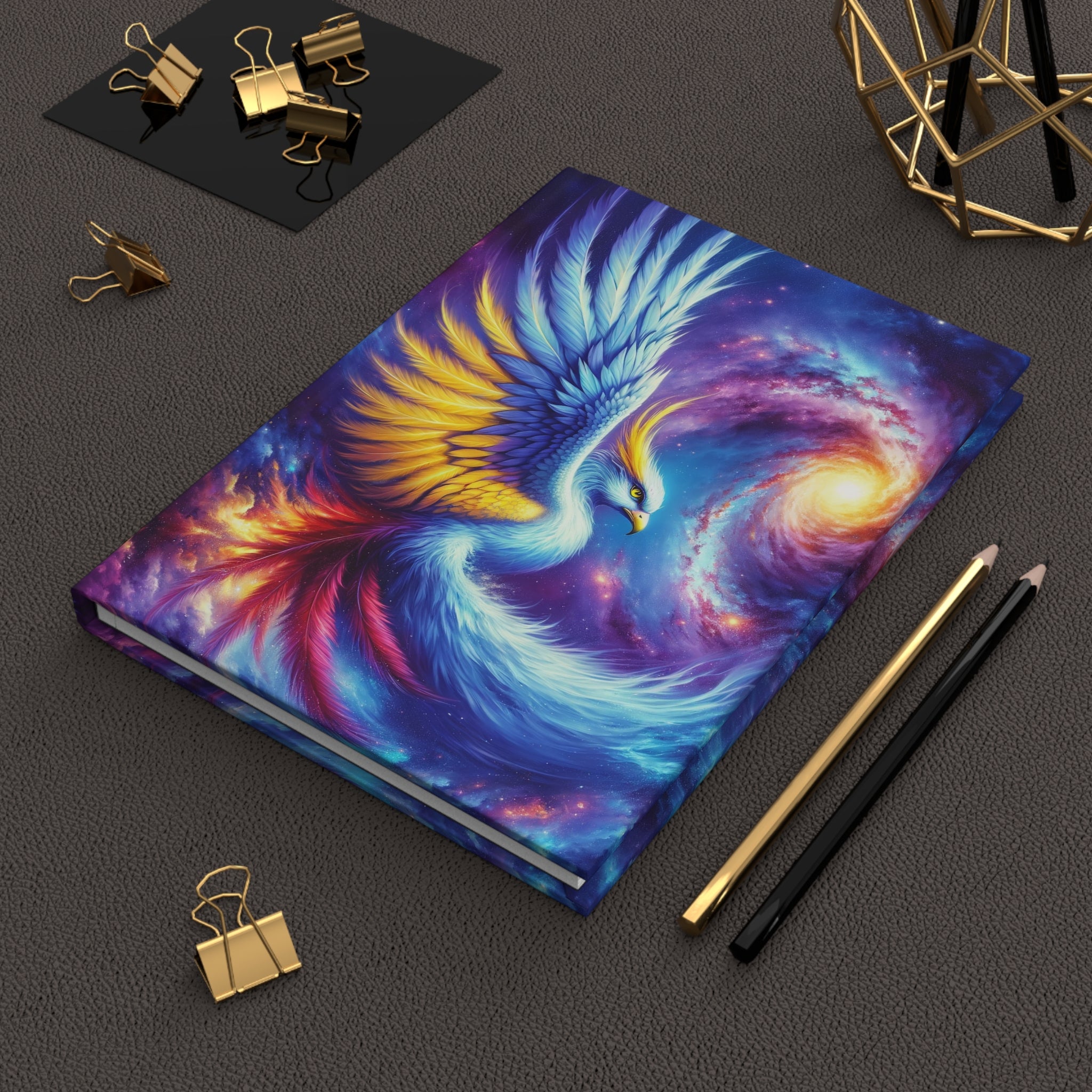 Blue phoenix - Hardcover Notebook