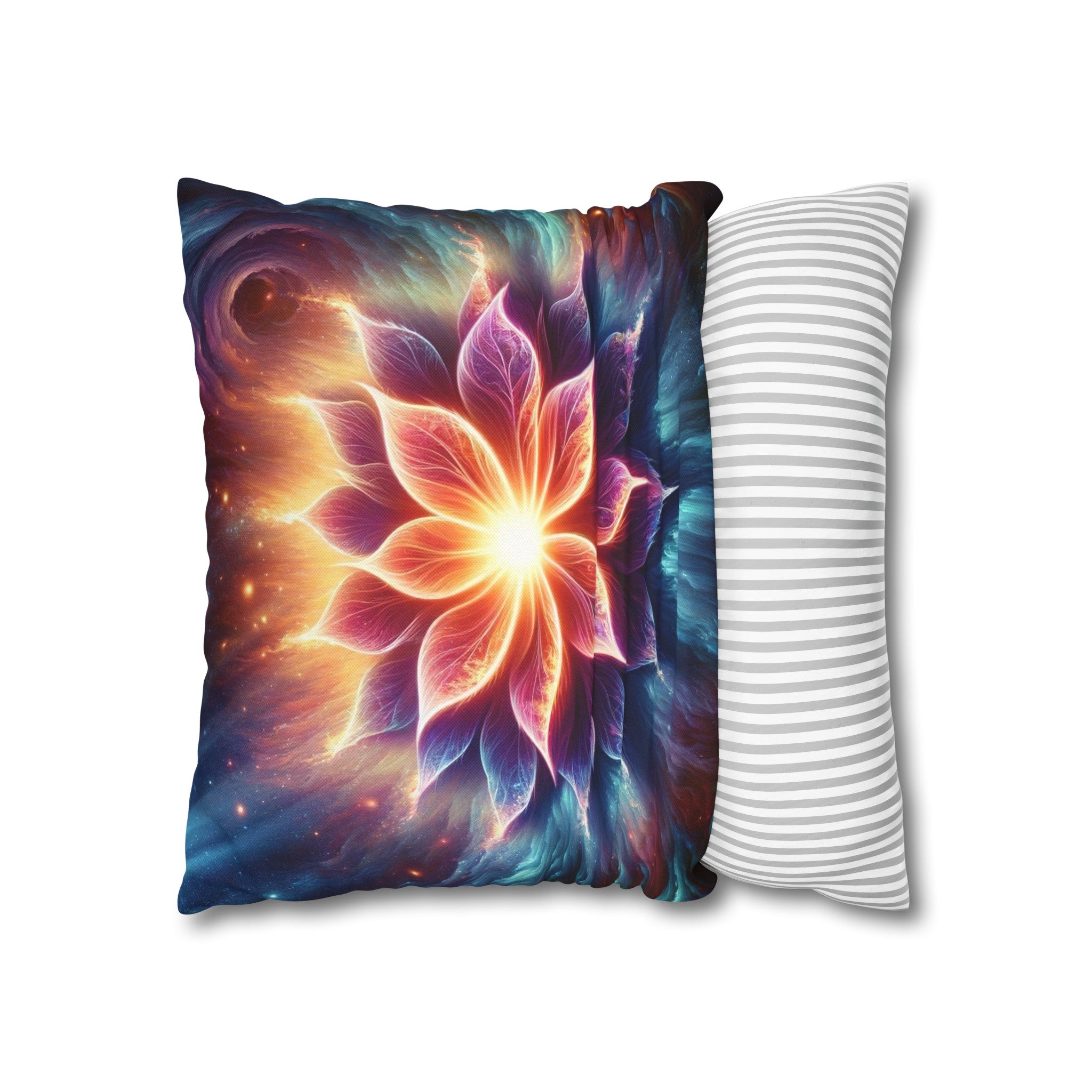 Galaxy-flower 1 - Spun Polyester Square Pillowcase