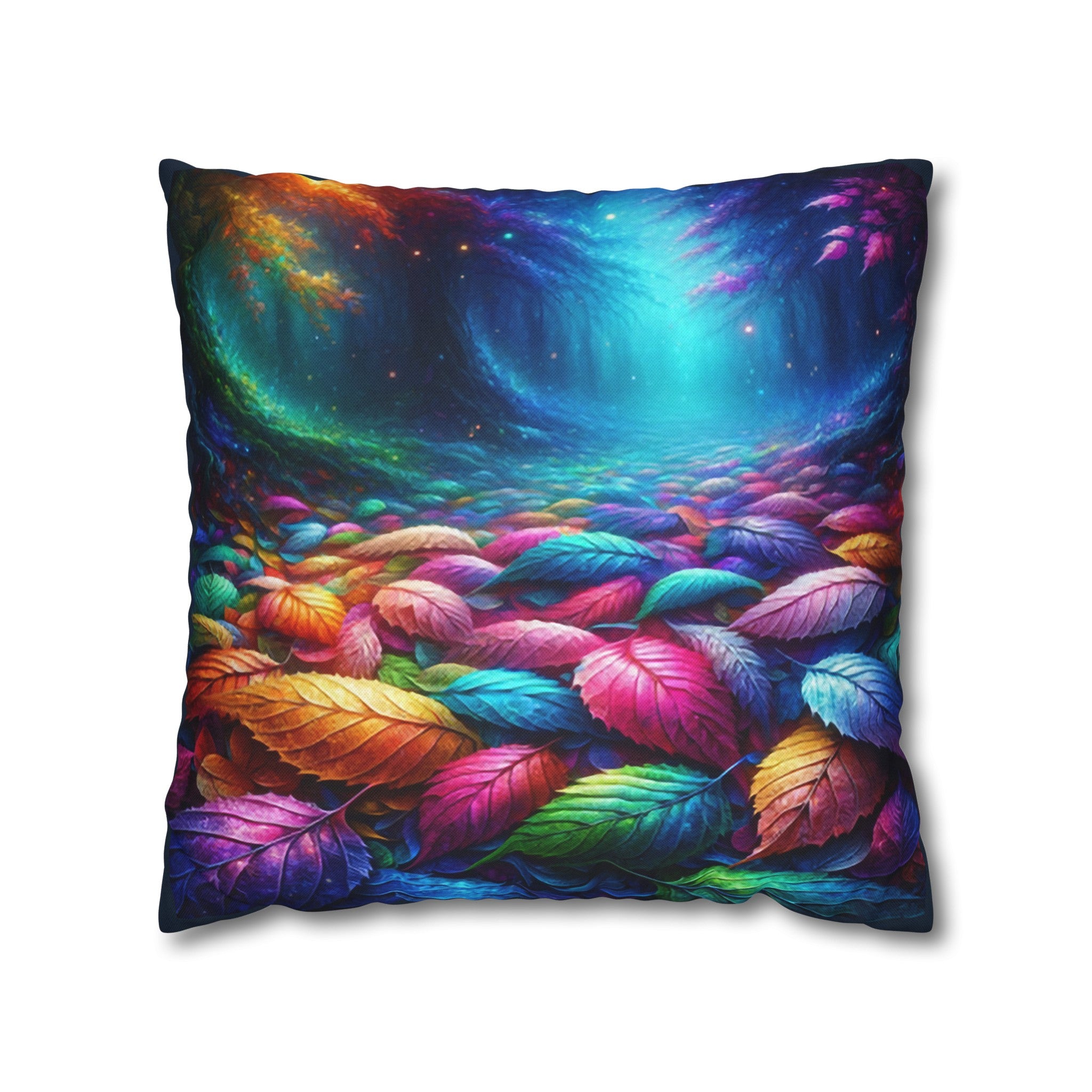 Magical Leaves 1 -  Polyester Square Pillowcase