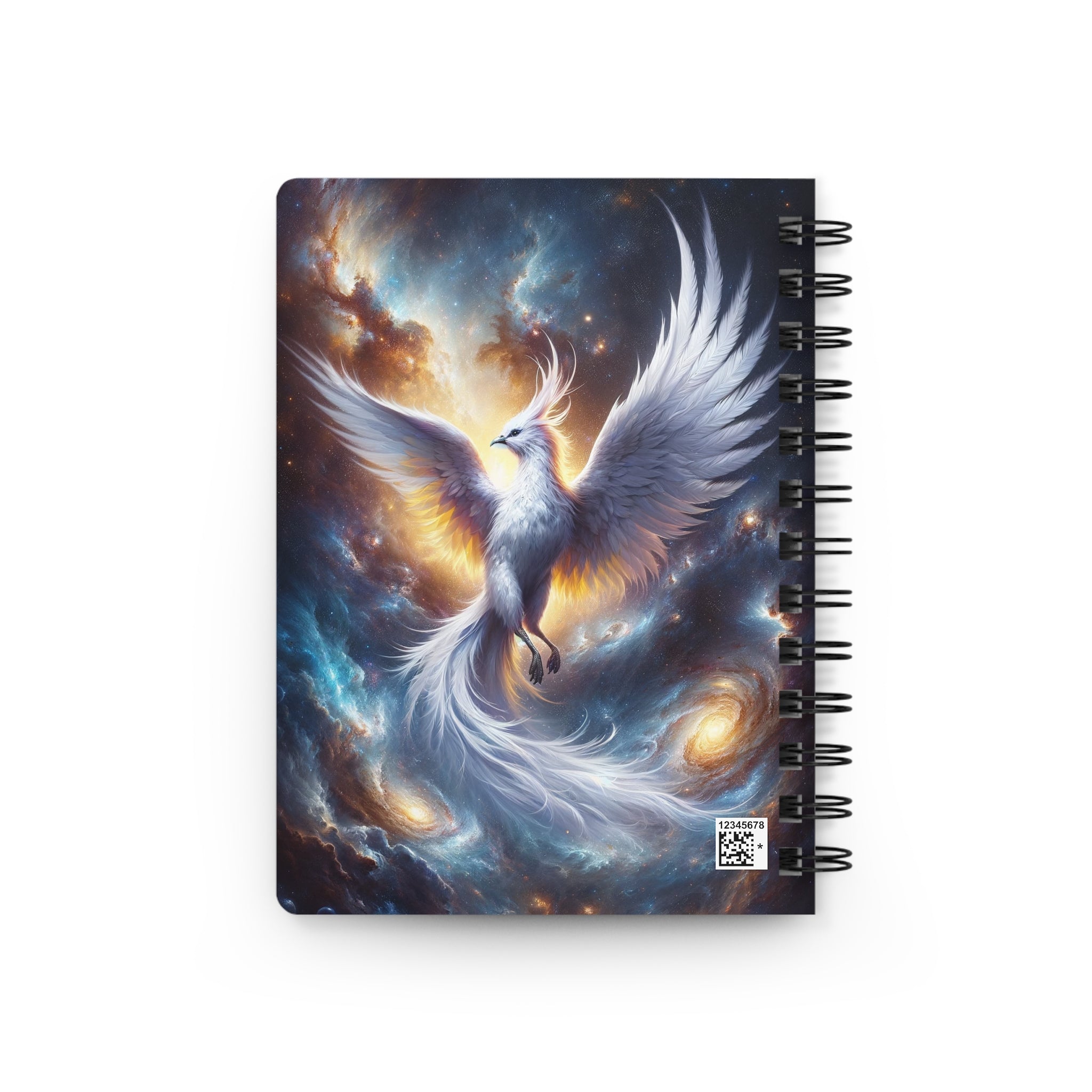 White Phoenix in the galaxy - Spiral Notebook