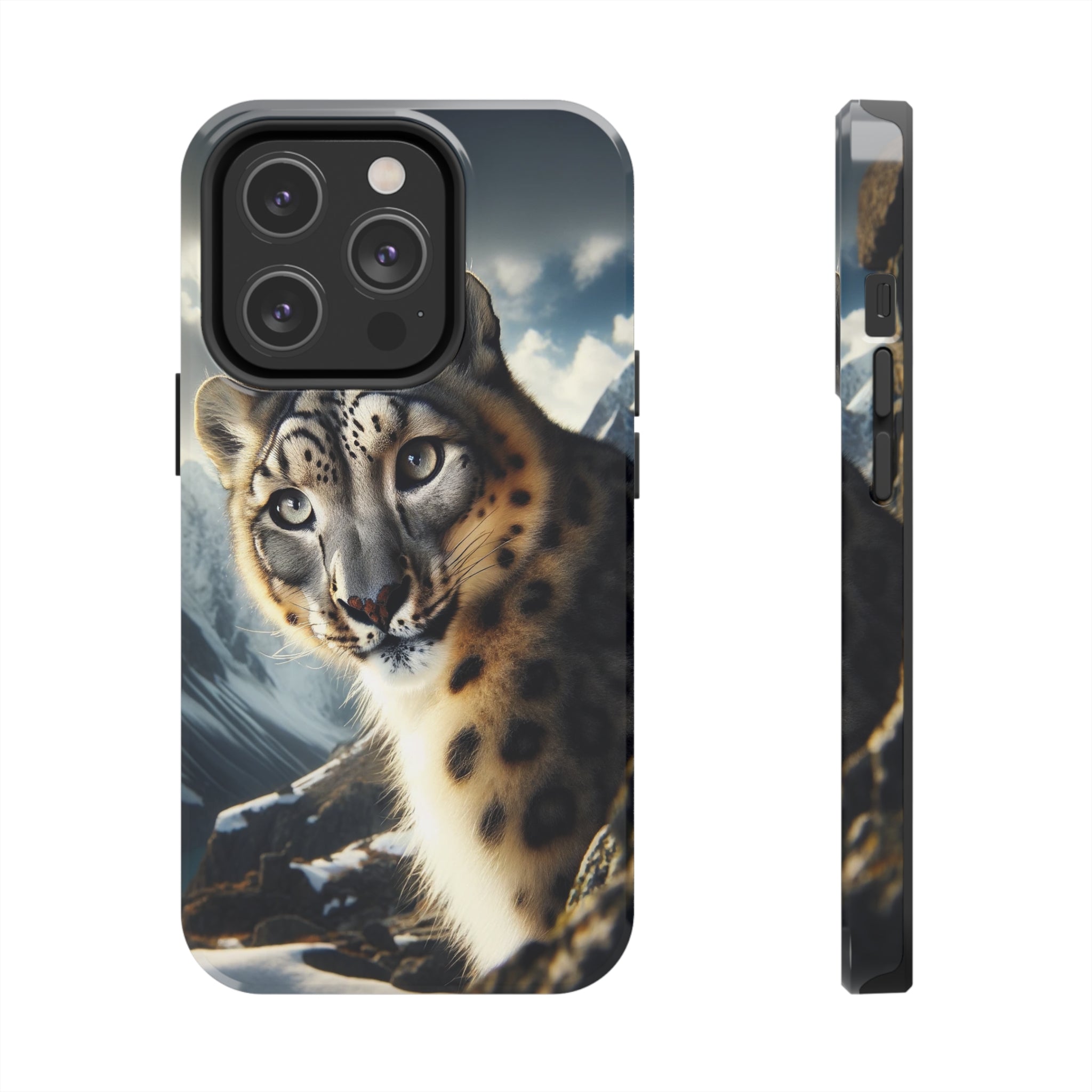 Curious Snow Leopard - Tough Phone Case