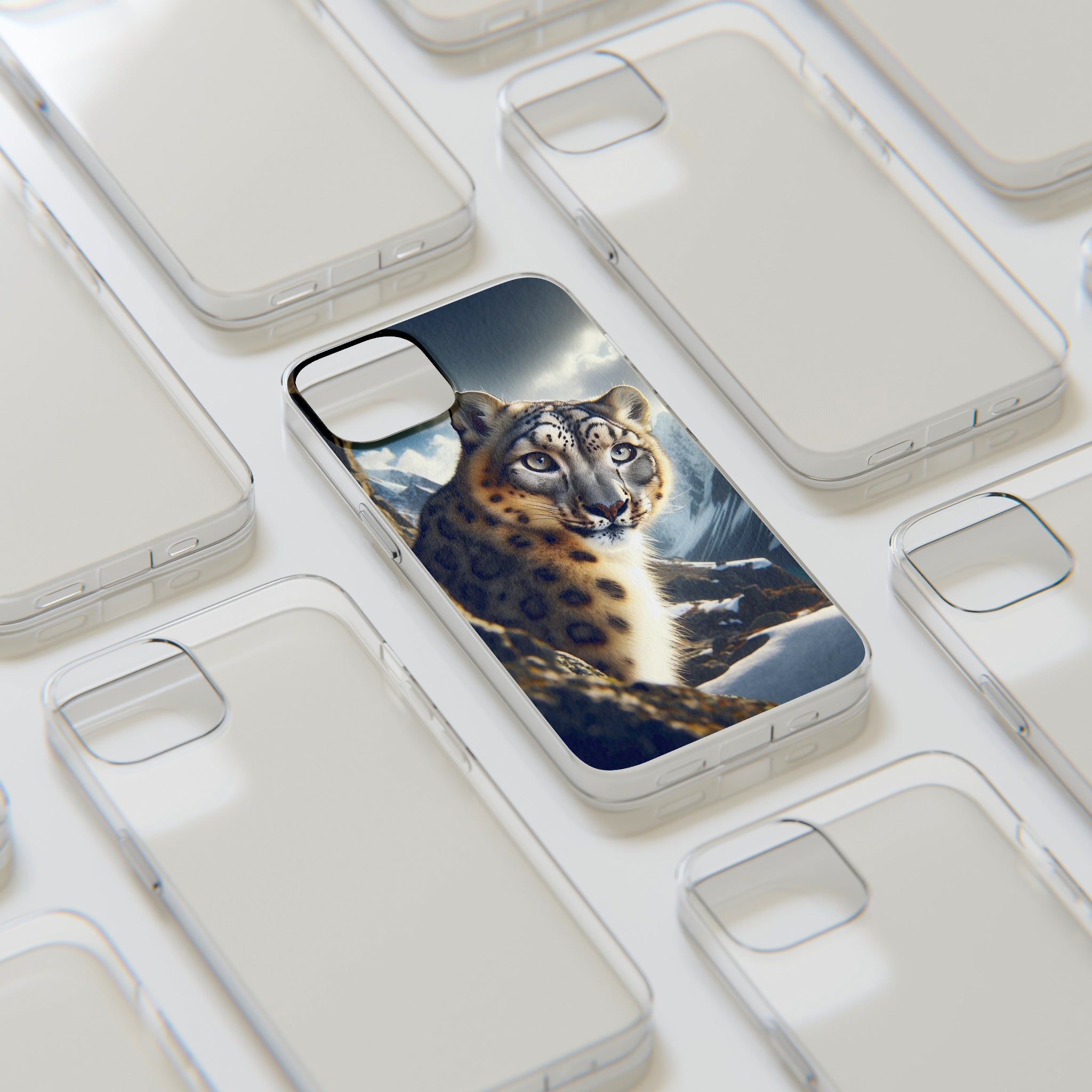 Snow Leopard - Soft Phone Case