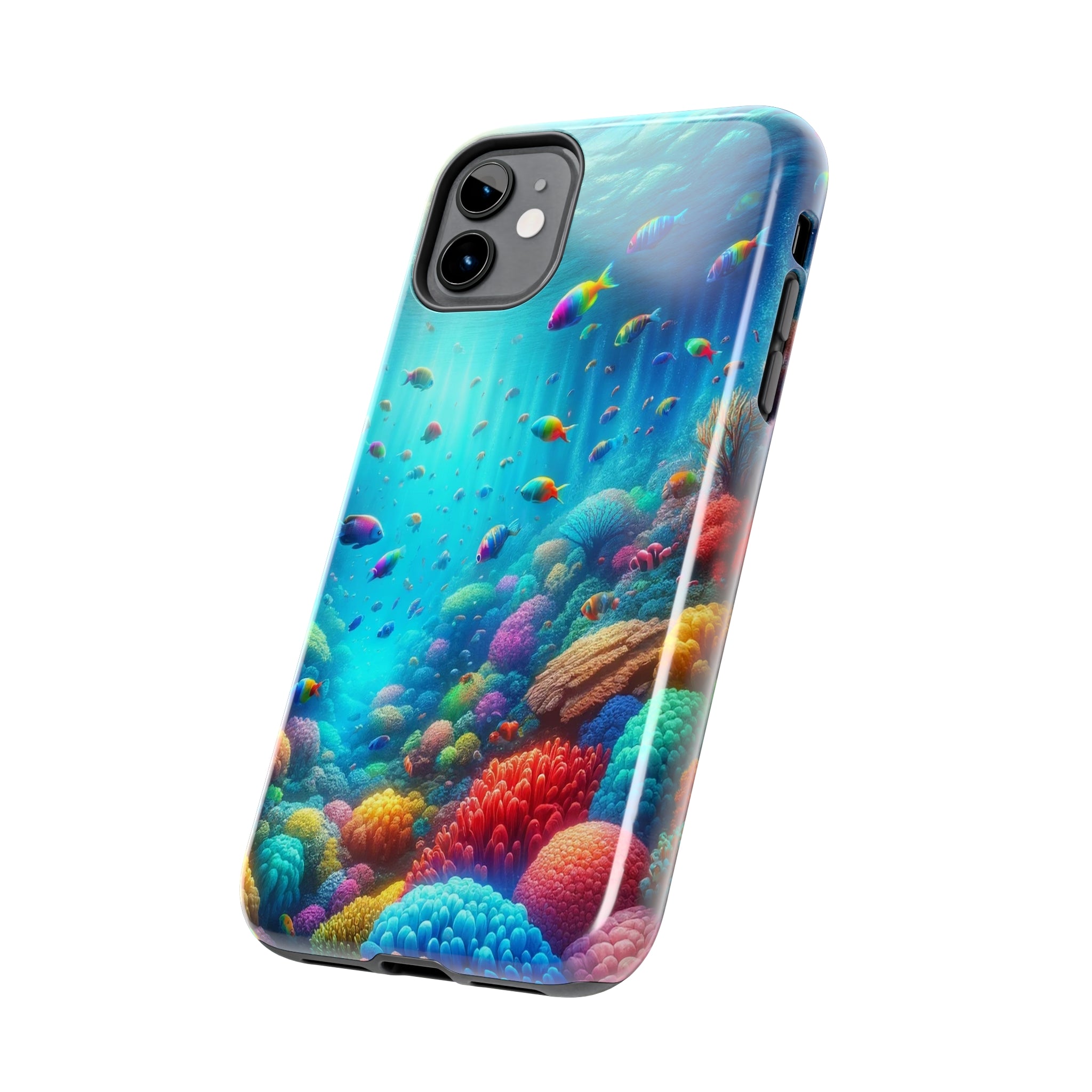 Coloured fish and coral reef - Tough Phone Case