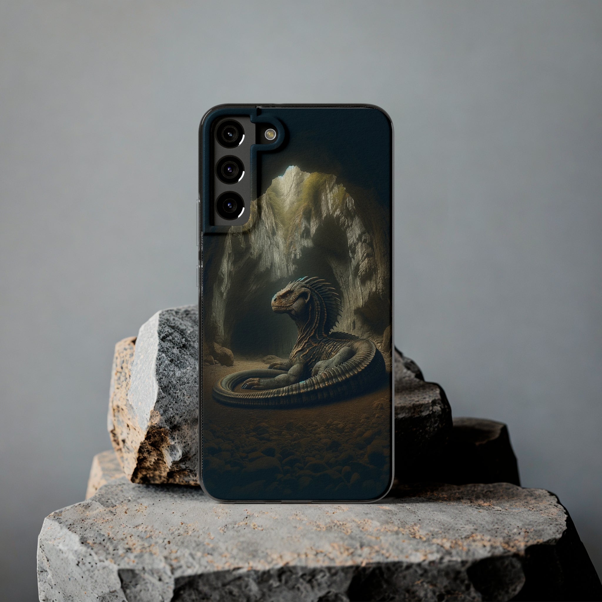 Basilisk in a cave - Soft Phone Case