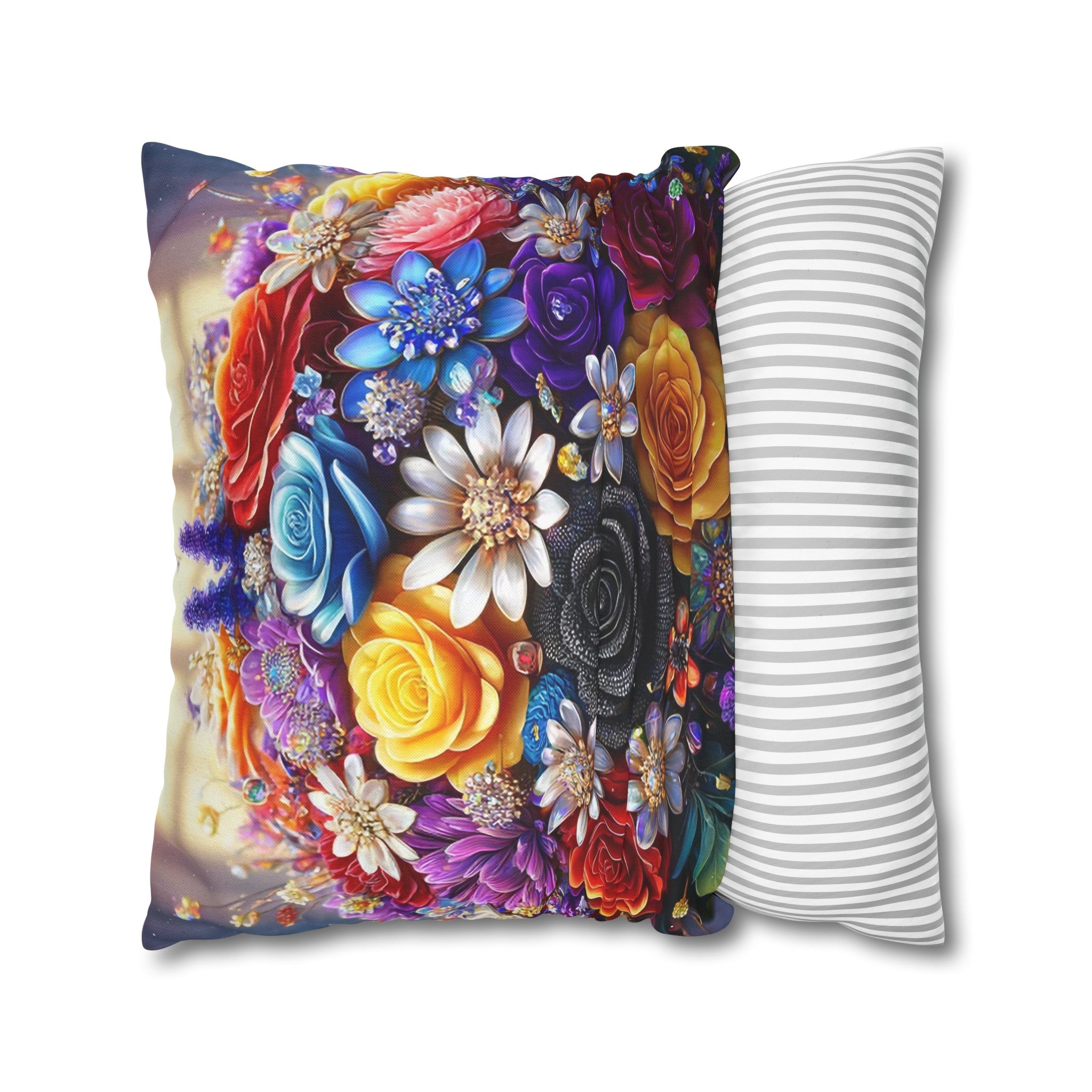 Colourful Bouquet (1) - Polyester Square Pillowcase