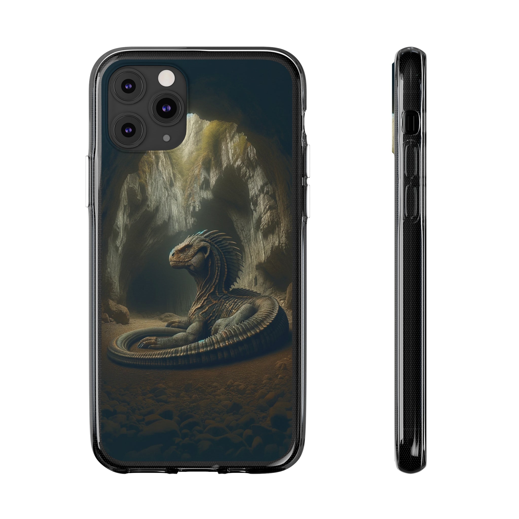 Basilisk in a cave - Soft Phone Case