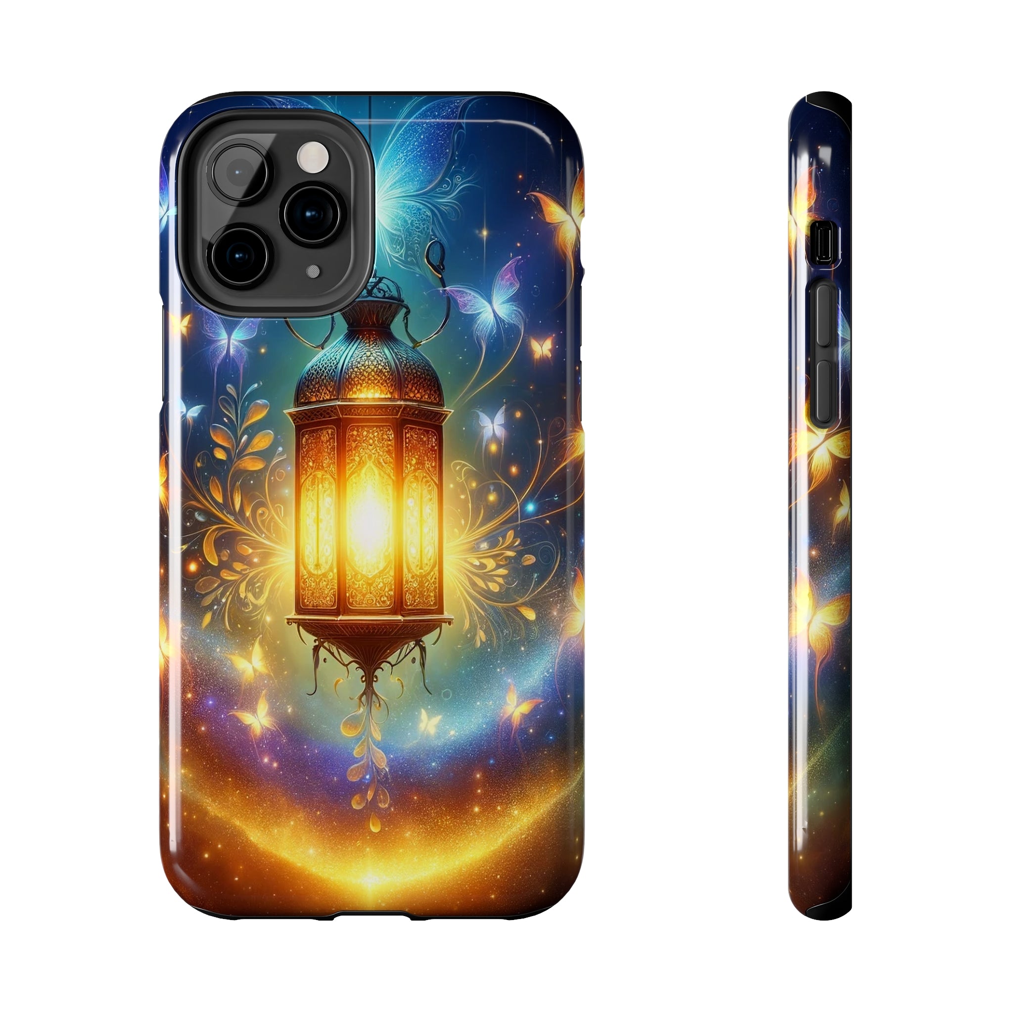 Butterflies around a lamp - Tough Phone Case