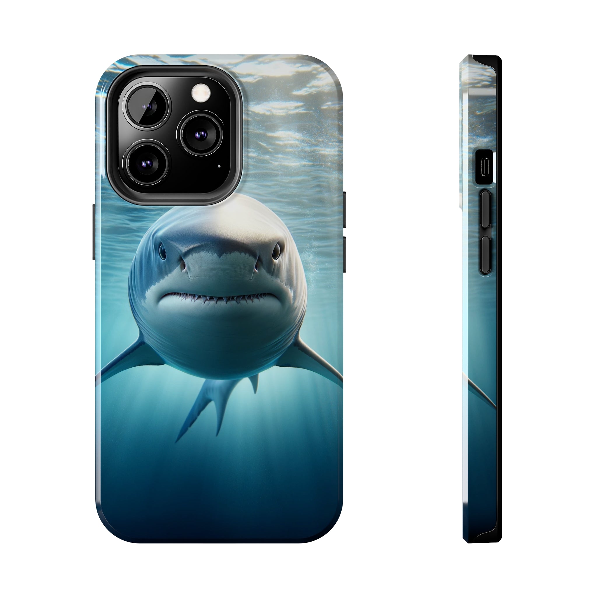 Curious shark - Tough Phone Case