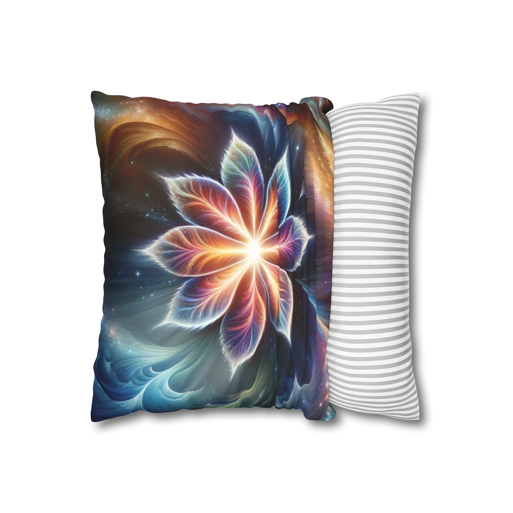 Galaxy-flower (2) - Suede Square Pillowcase