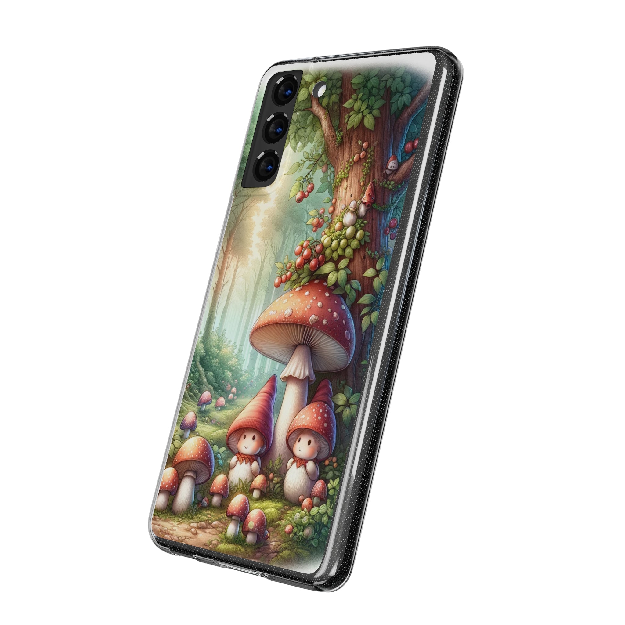 Gnomes and mushrooms - Soft Phone Case