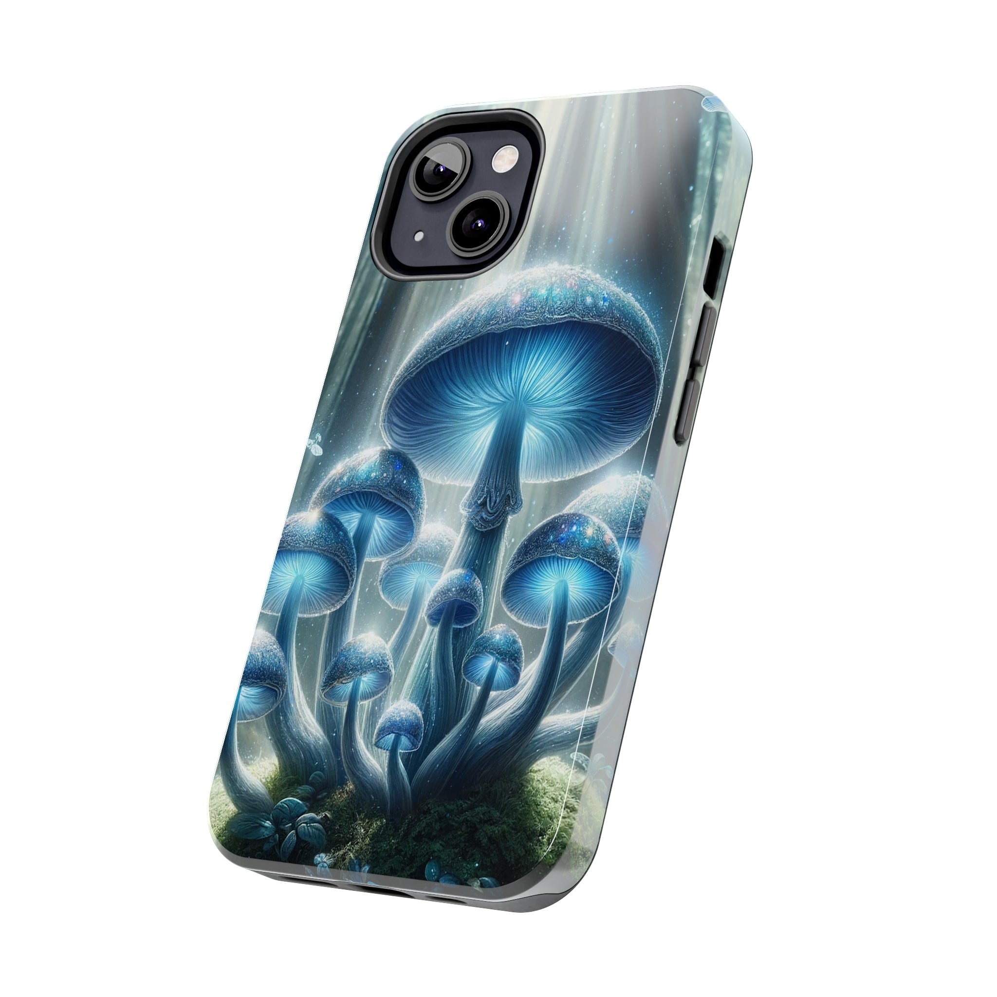 Light blue mushrooms - Tough Phone Case