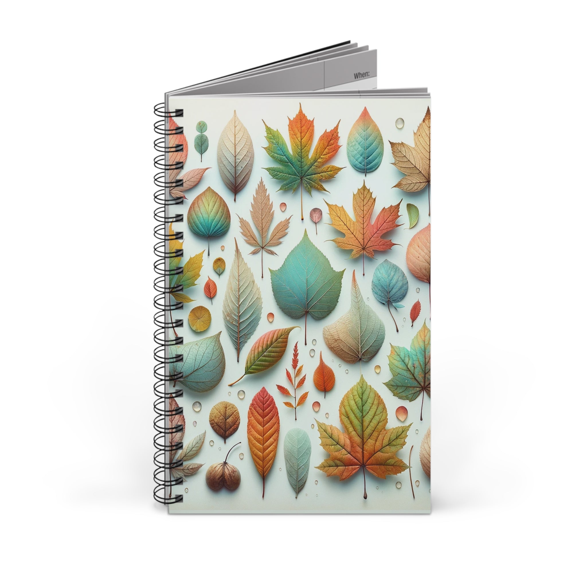 Pastel coloured leaves 1 - Spiral Journal (EU)