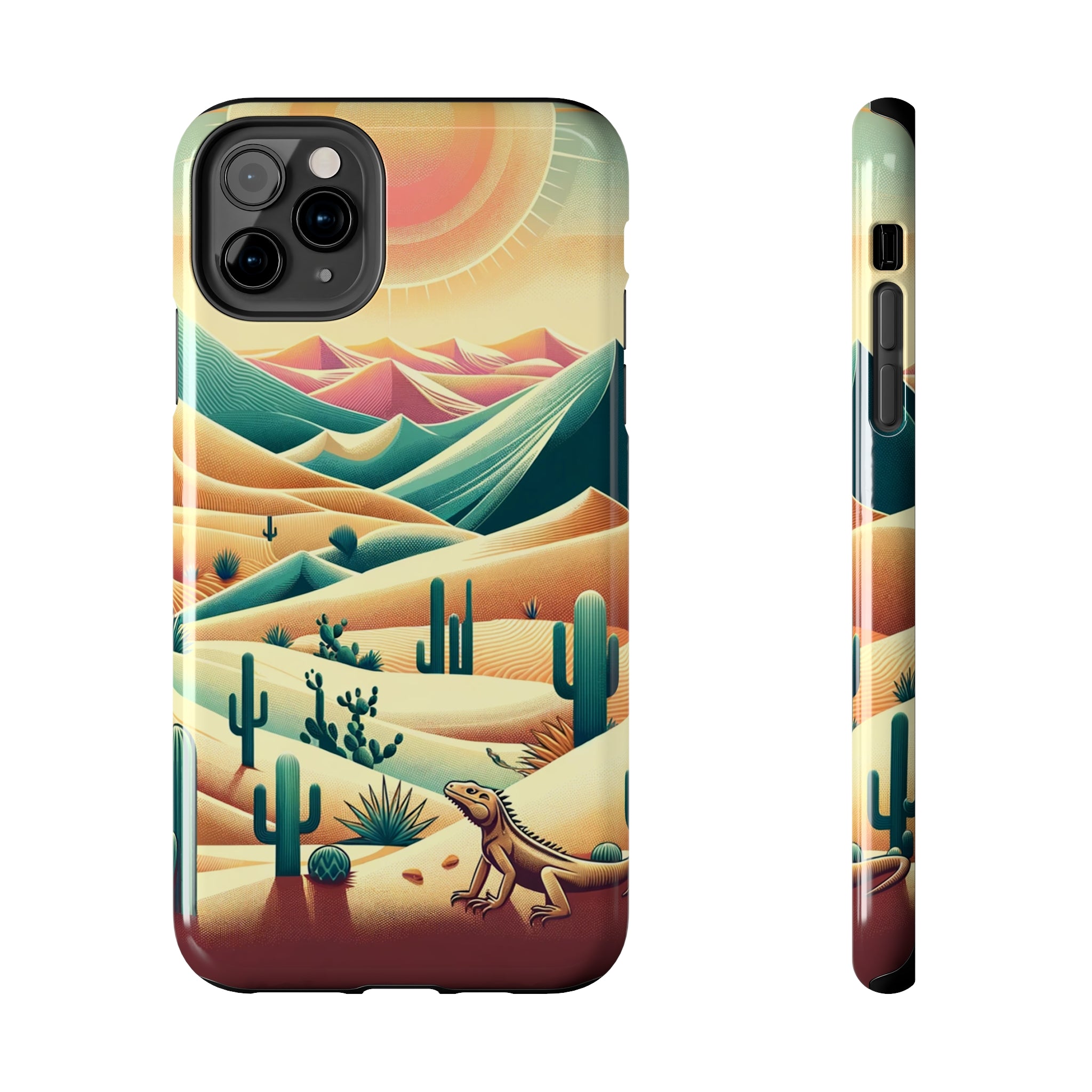 Iguana in the desert - Tough Phone Case