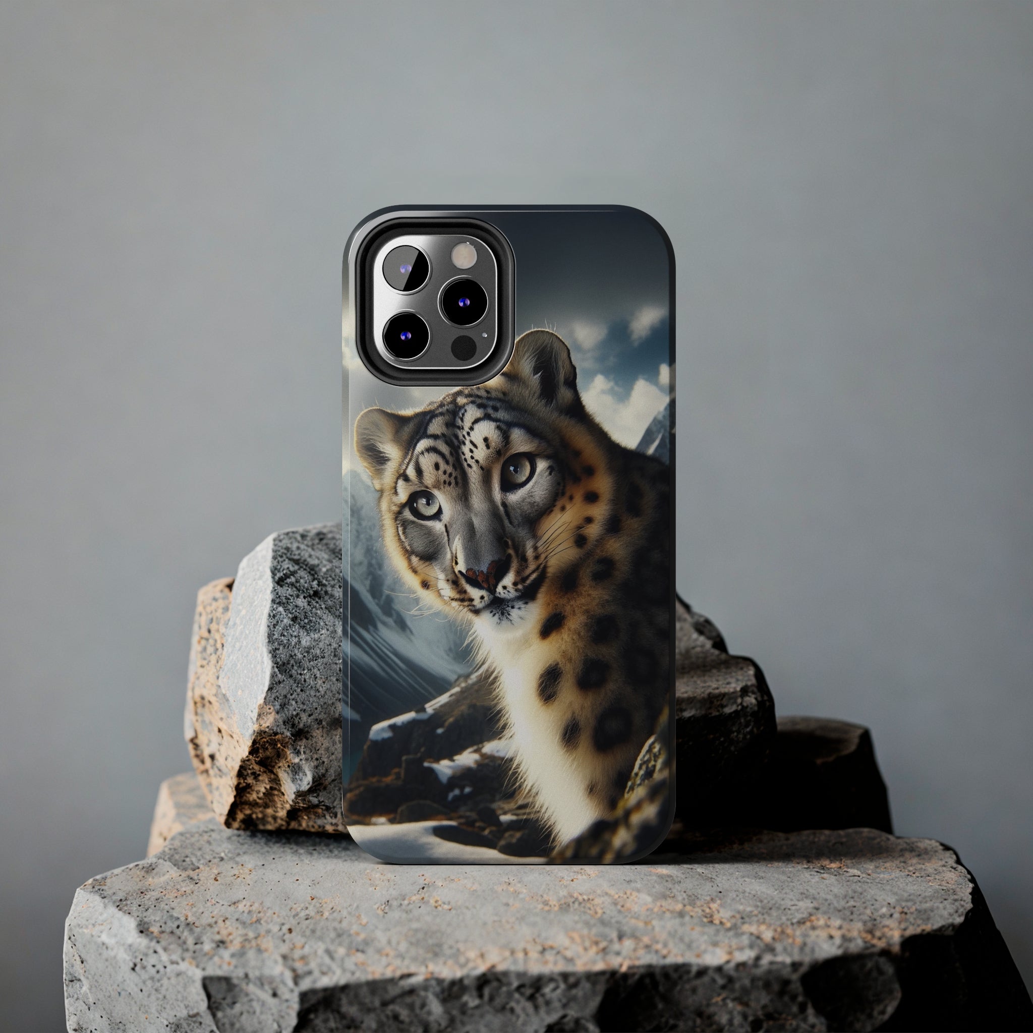 Curious Snow Leopard - Tough Phone Case