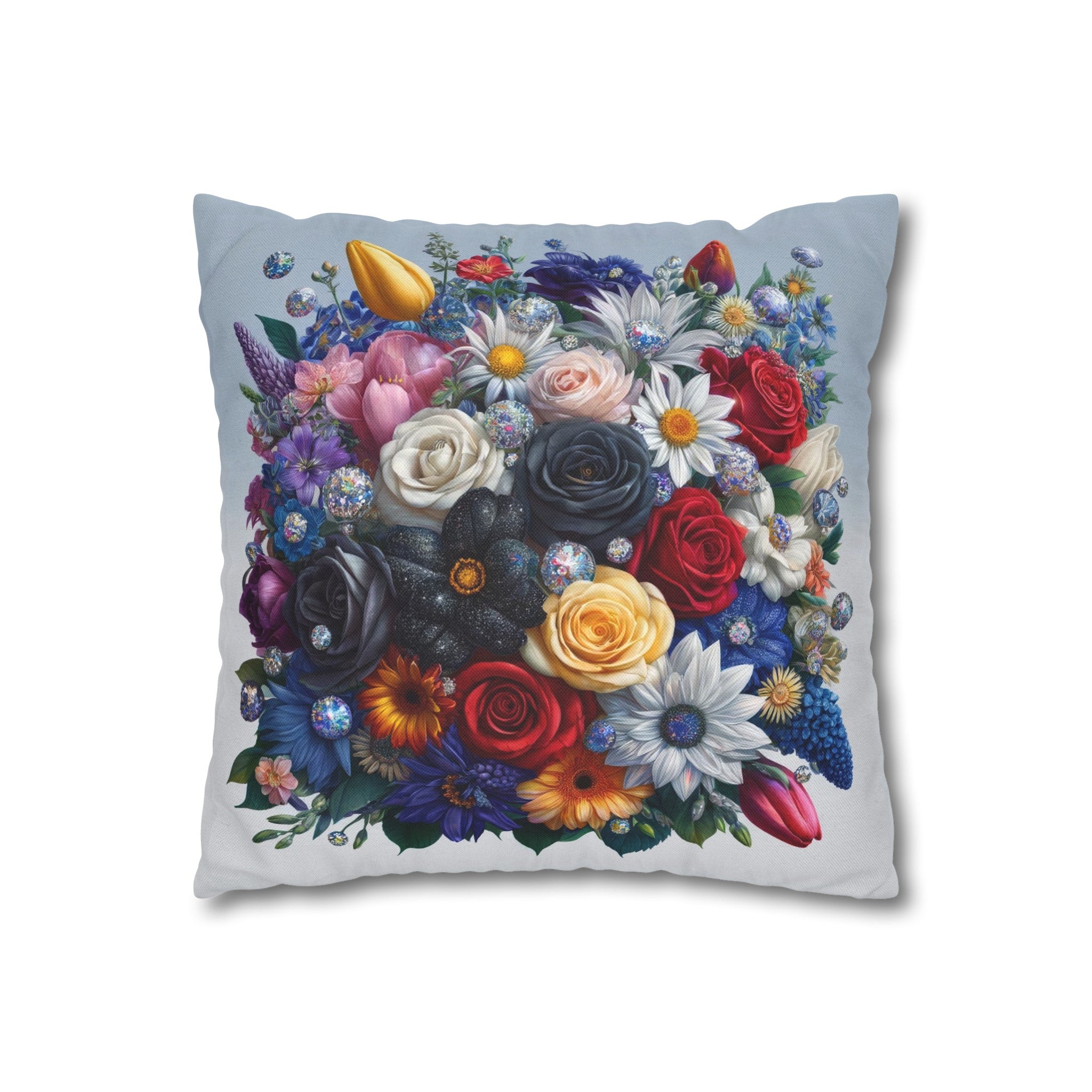 Colourful Bouquet (6) - Polyester Square Pillowcase