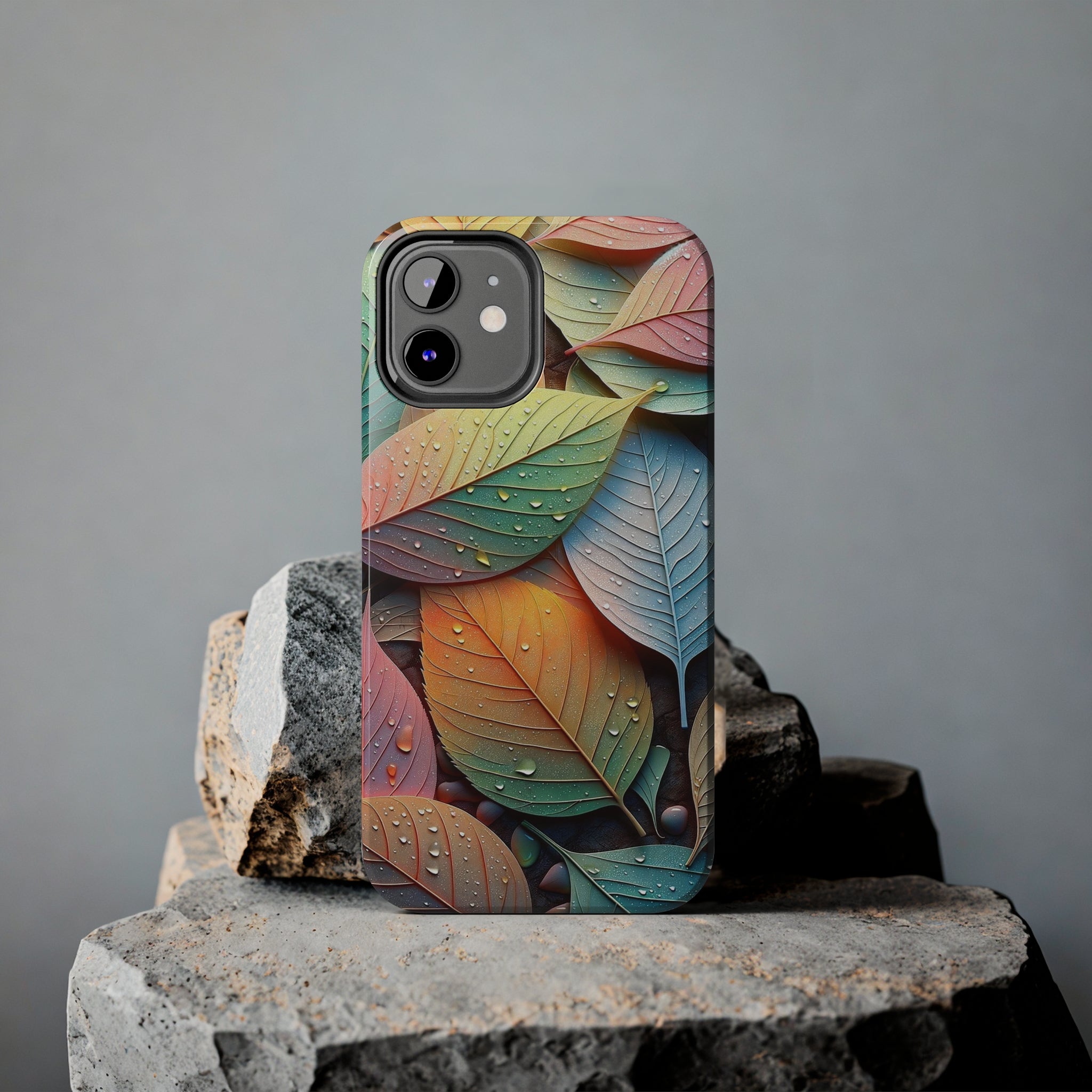 Pastel coloured leaves - Tough Phone Case