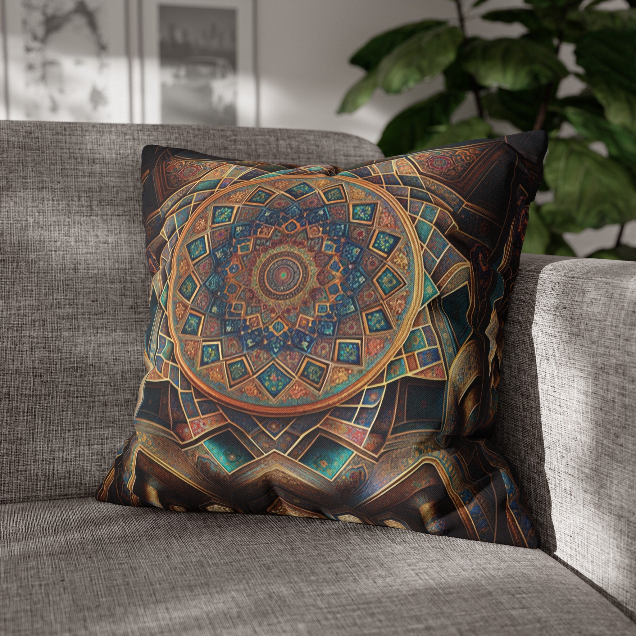 Persian Art 5 - Polyester Square Pillowcase