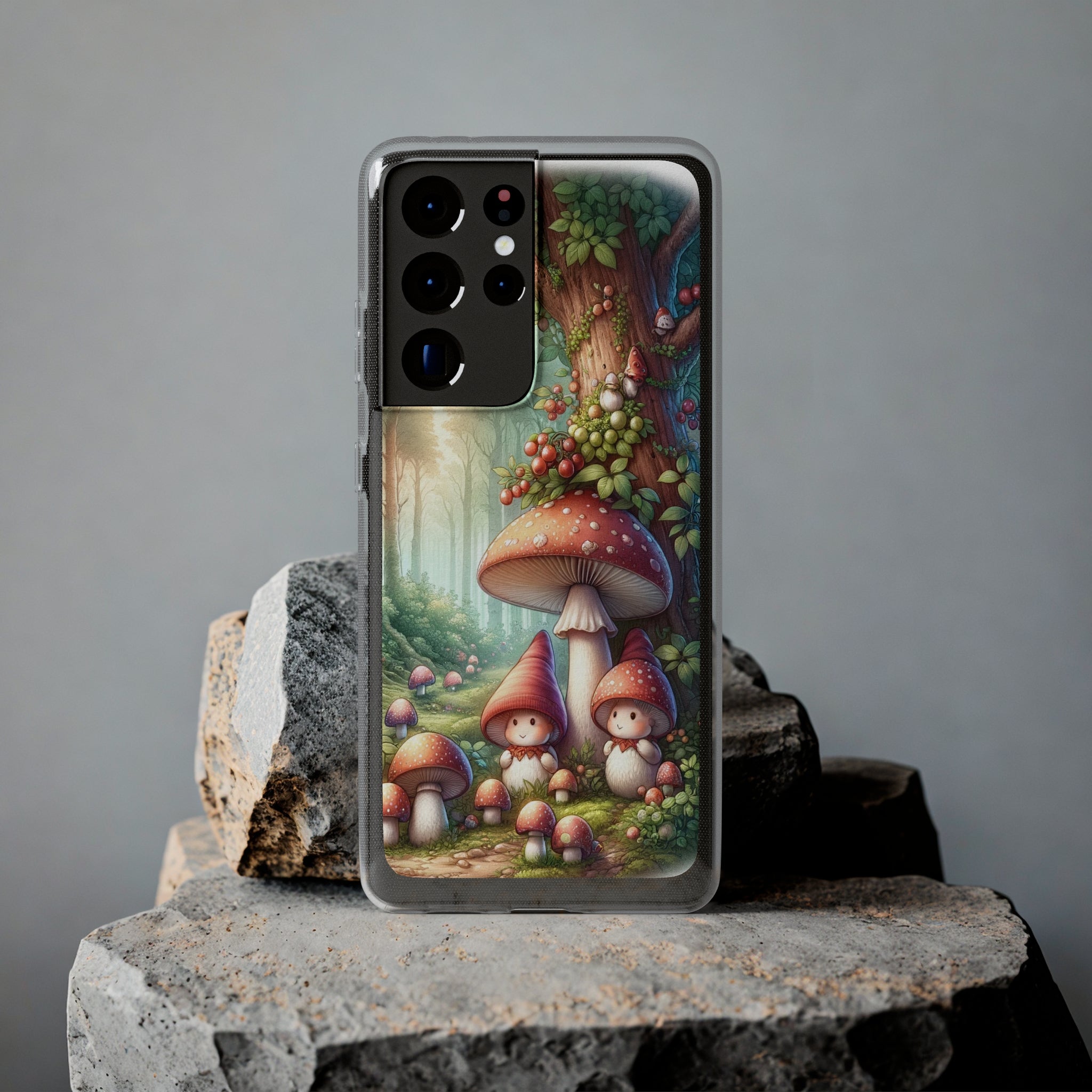 Gnomes and mushrooms - Soft Phone Case