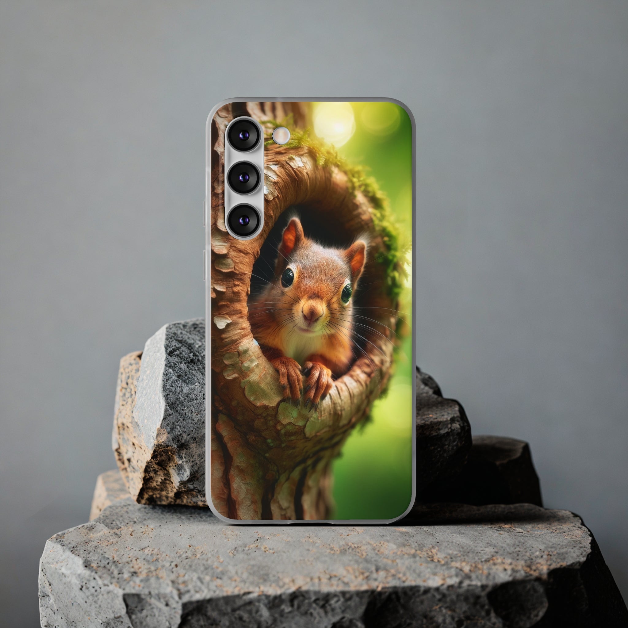 Squirrel in a treehole - Flexi Case (Samsung only)