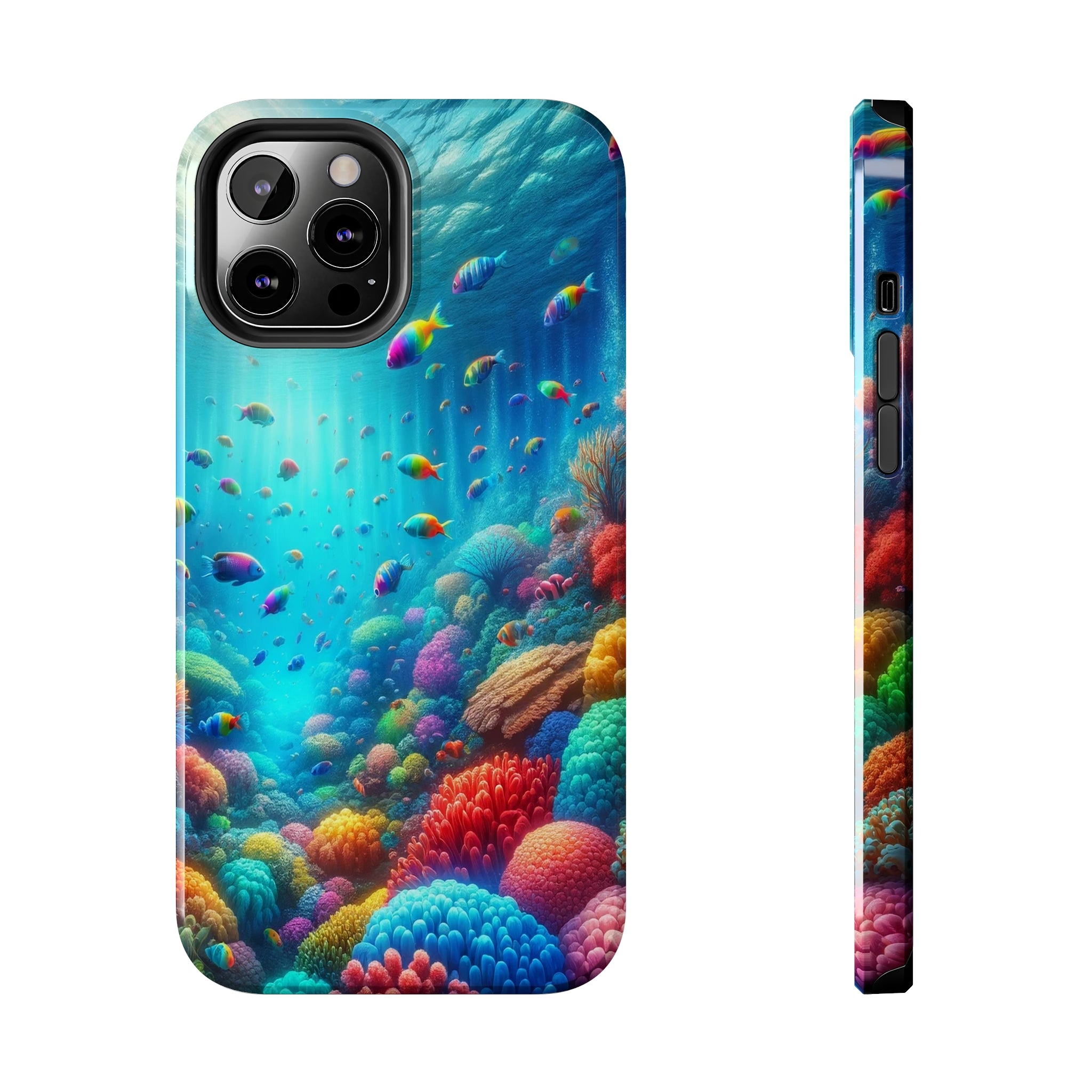 Coloured fish and coral reef - Tough Phone Case