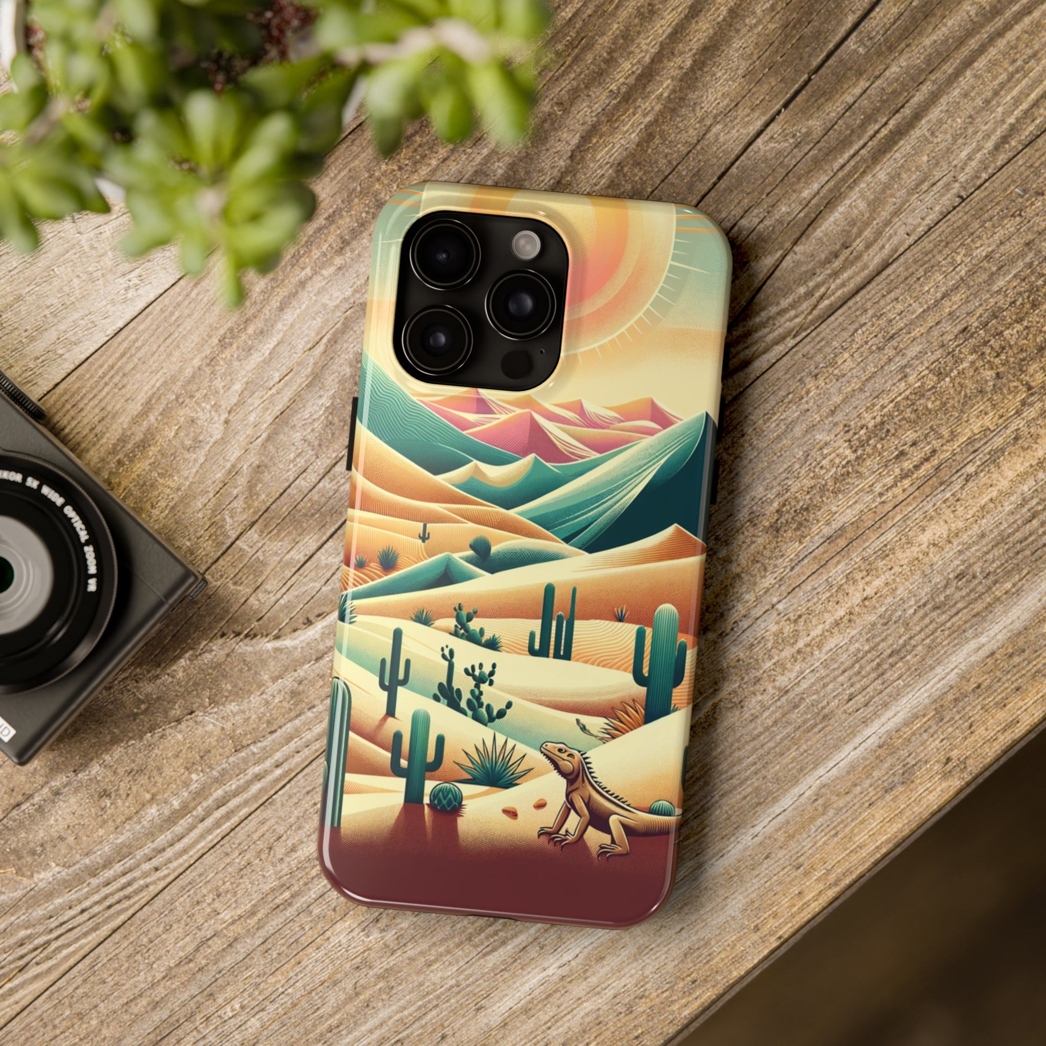 Iguana in the desert - Tough Phone Case