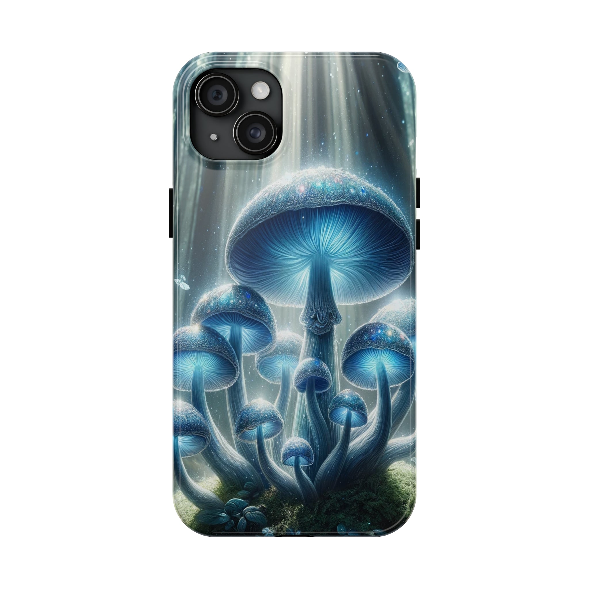 Light blue mushrooms - Tough Phone Case