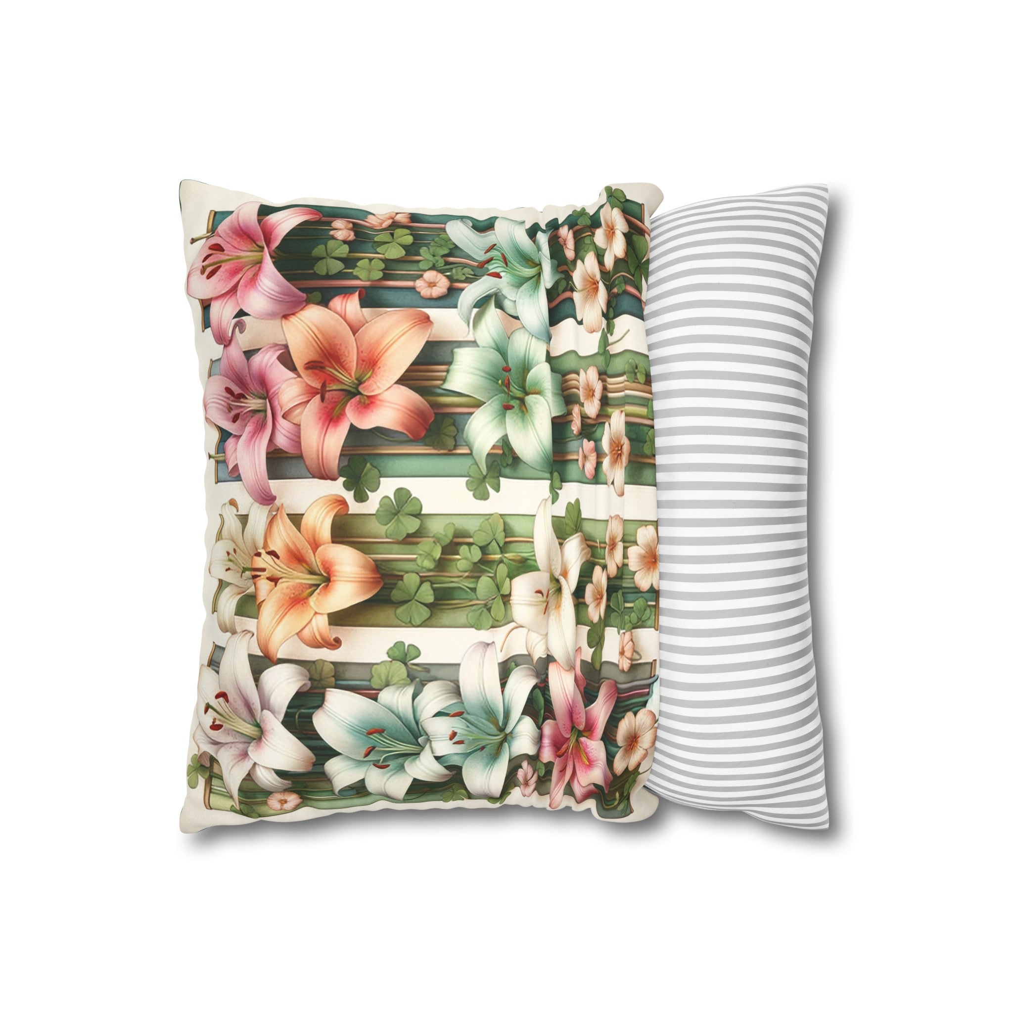 Lilies (1) - Suede Square Pillowcase