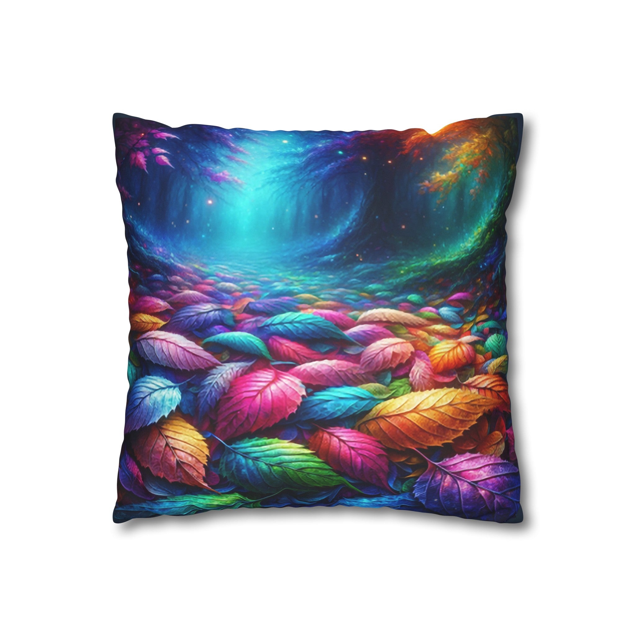 Magical leaves (1) - Suede Square Pillowcase