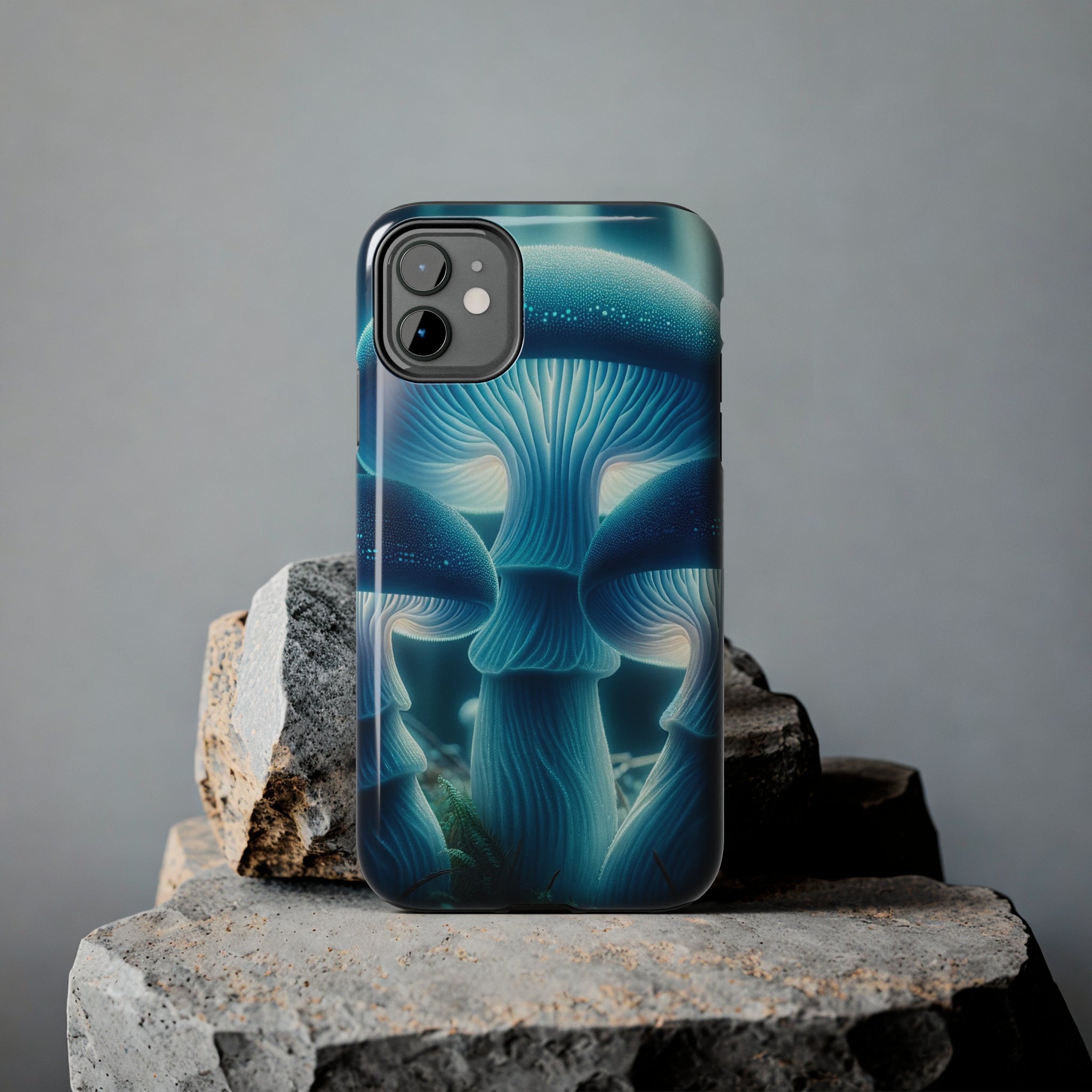 Blue Mushrooms - Tough Phone Case