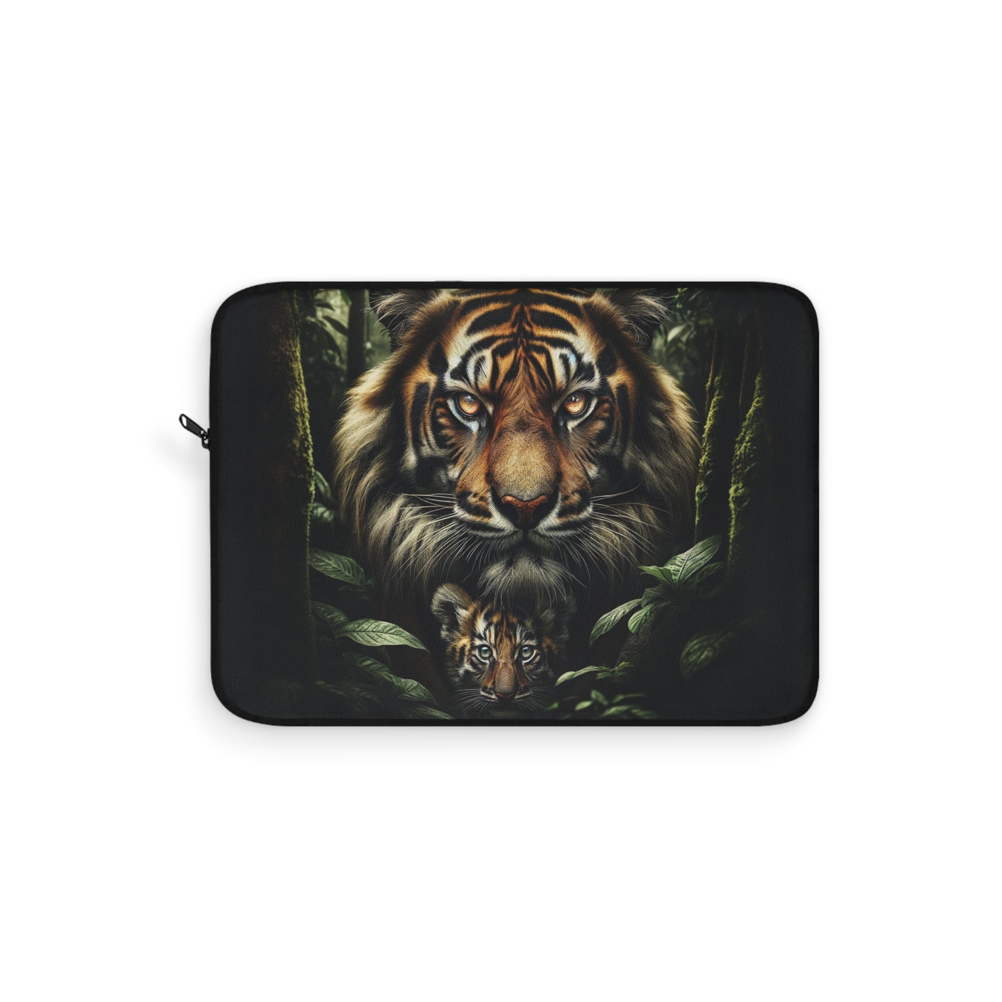 Tiger protecting her kitten - Laptop Sleeve