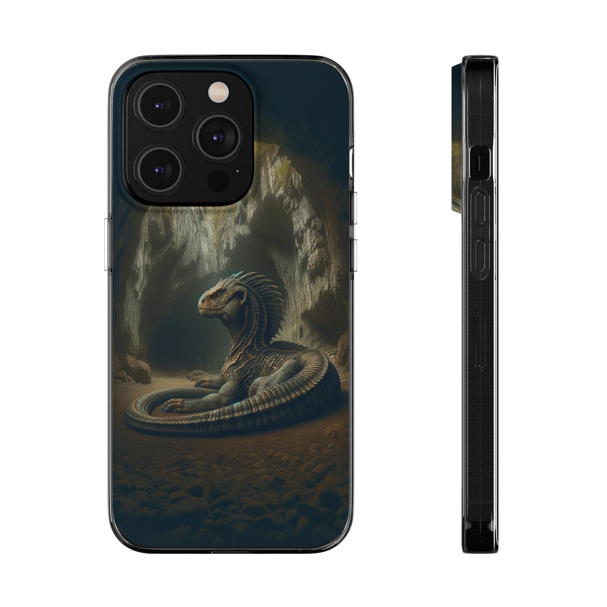 Basilisk in a cave - Soft Phone Case