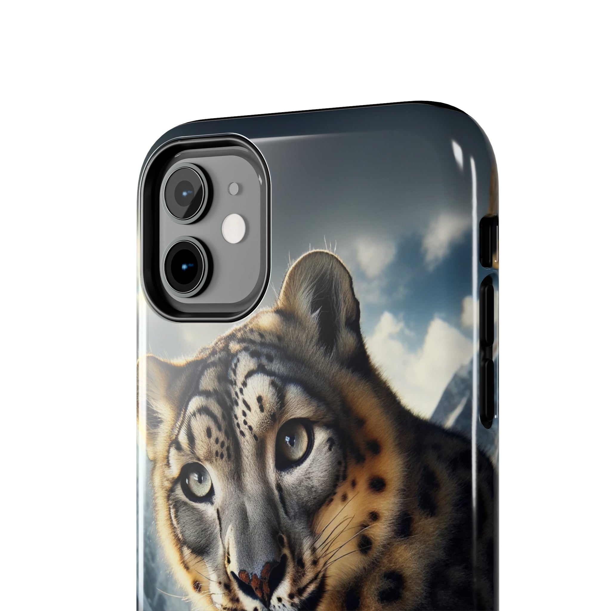 Curious Snow Leopard - Tough Phone Case