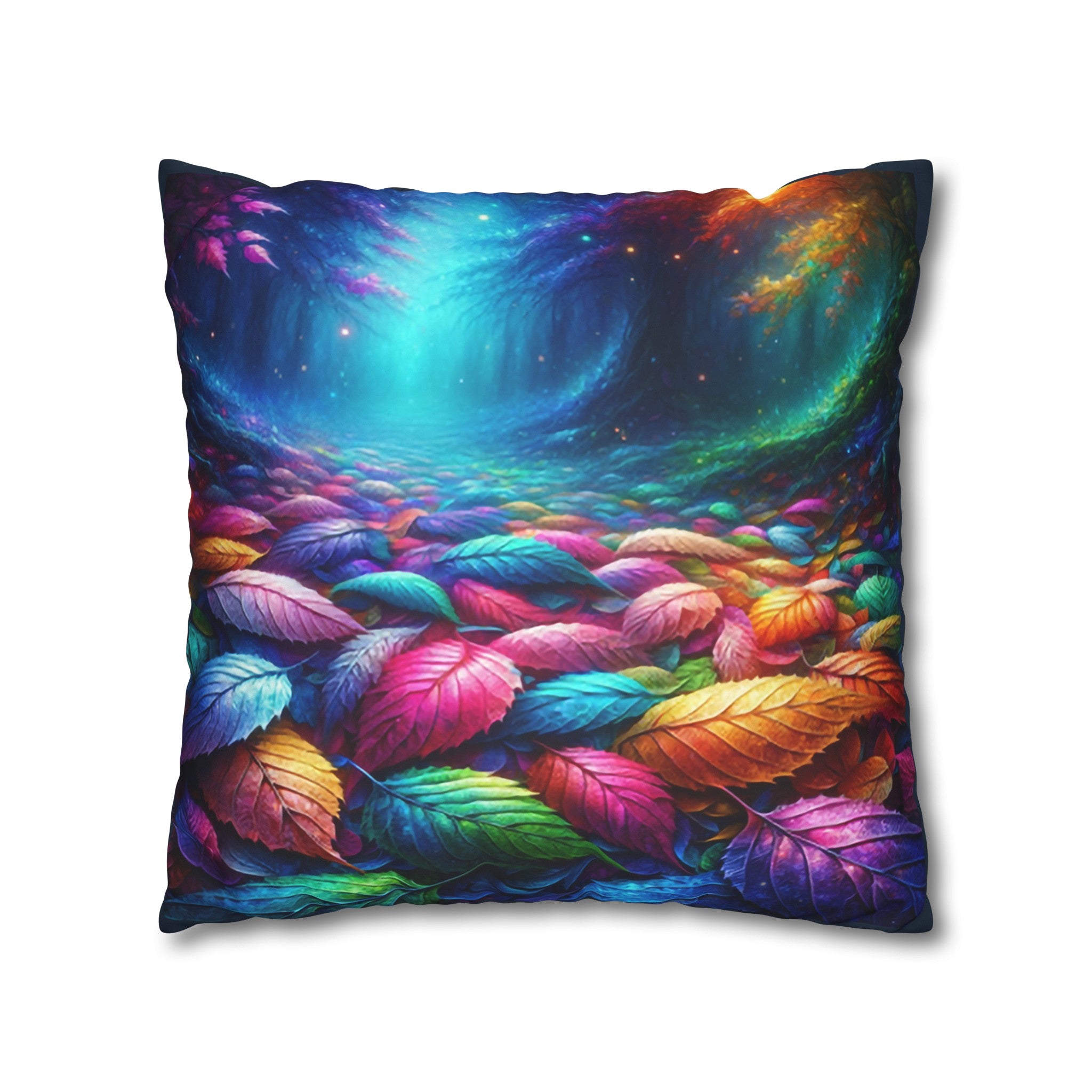 Magical leaves (1) - Suede Square Pillowcase