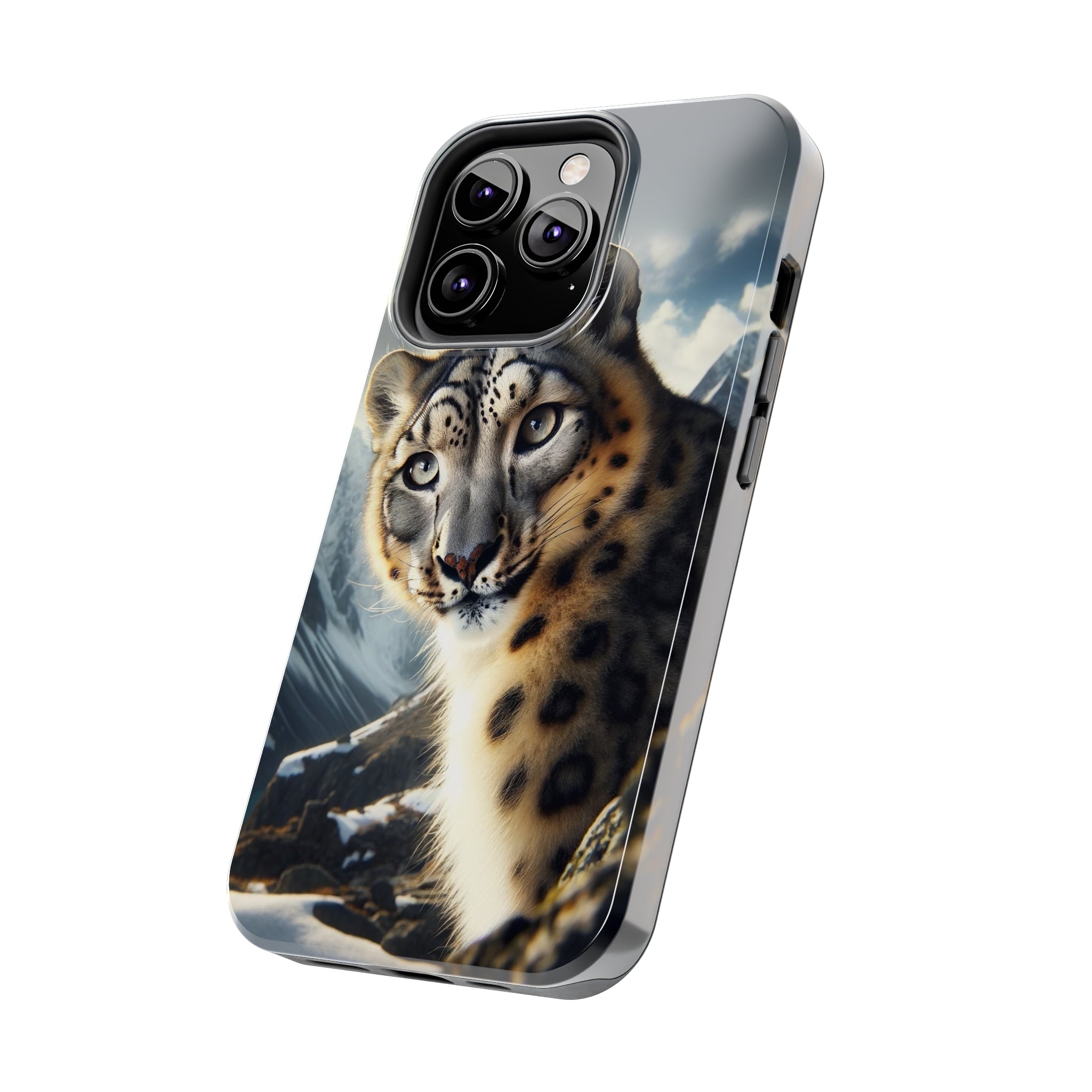 Curious Snow Leopard - Tough Phone Case