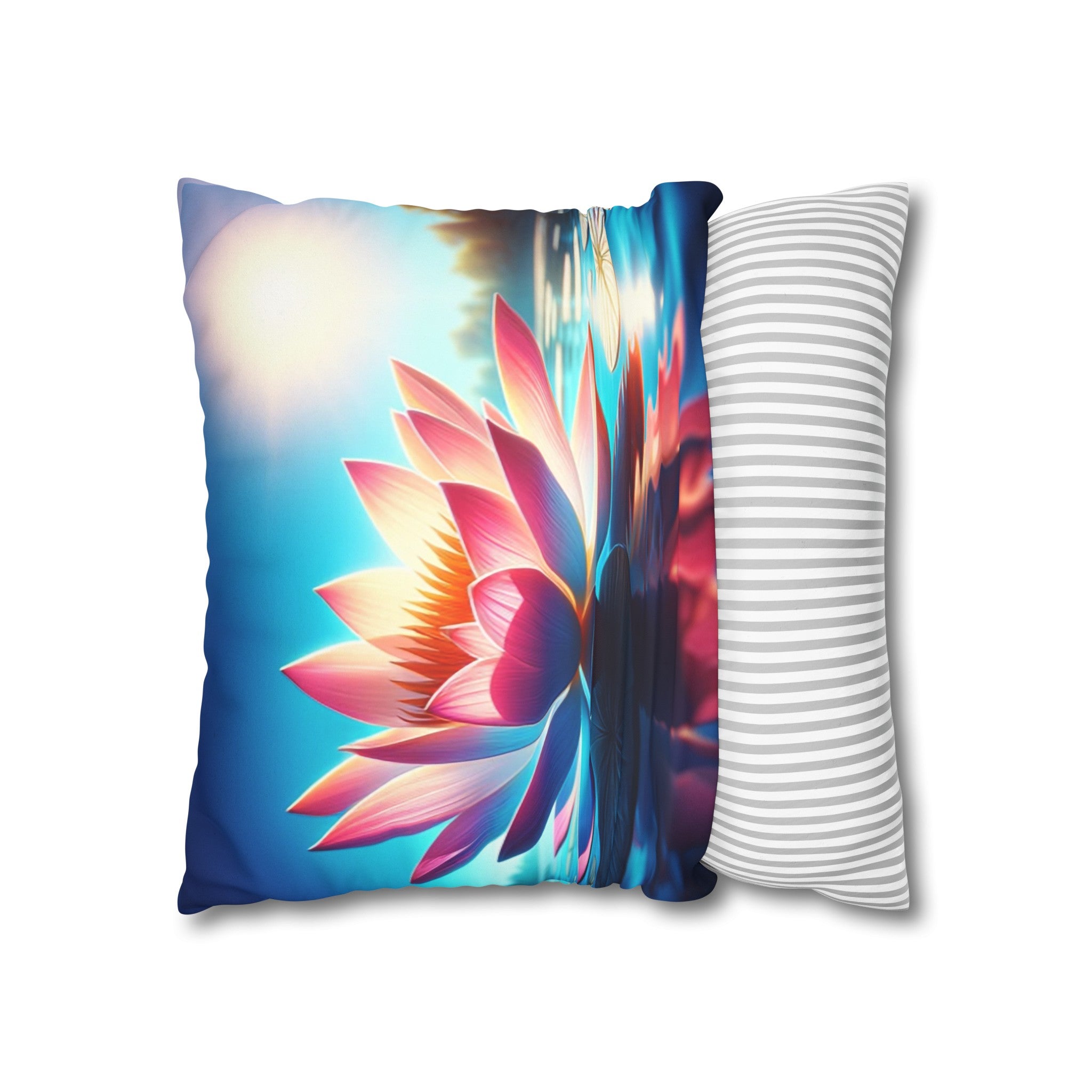 Lotus Flower (2) - Suede Square Pillowcase