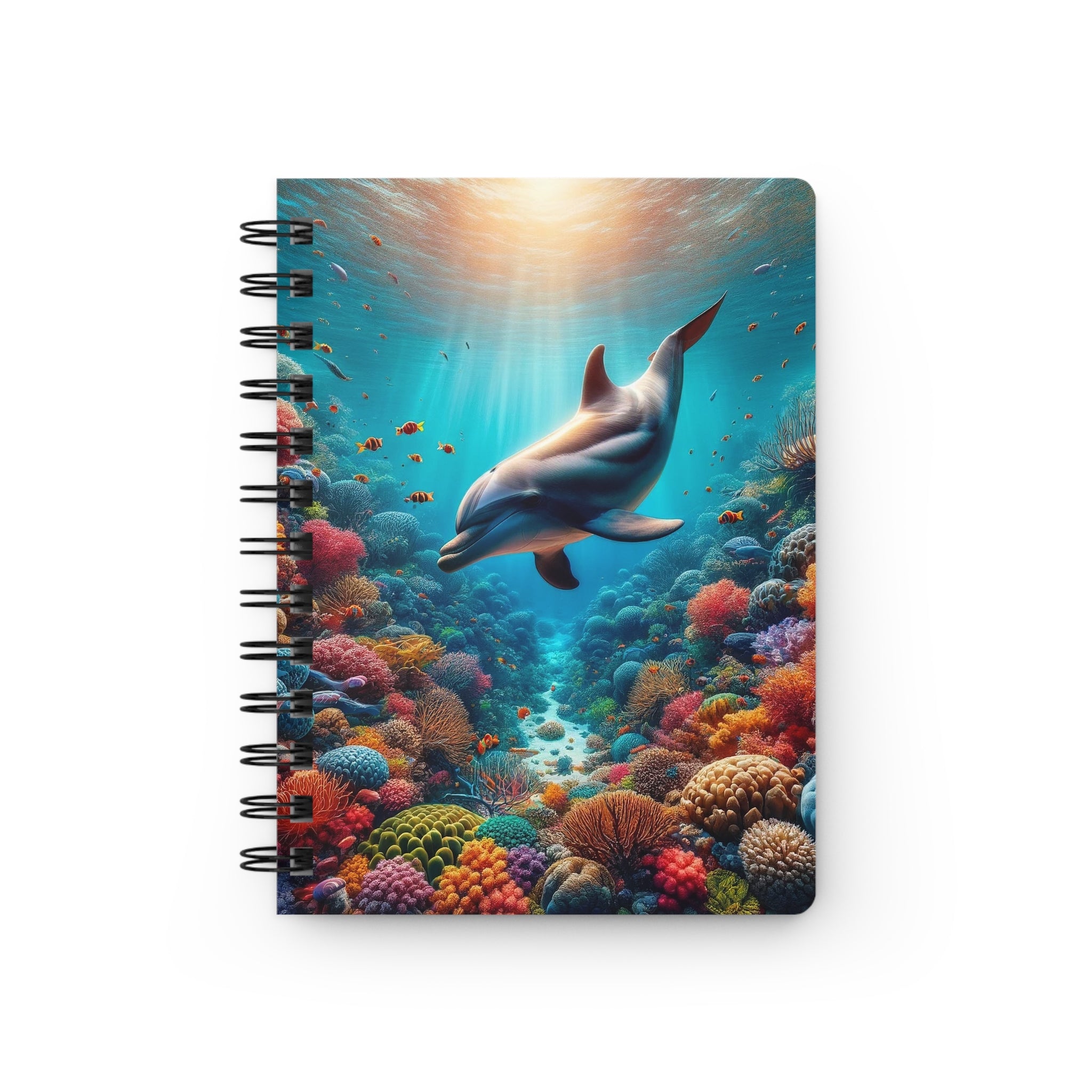 Curious Dolphin - Spiral Notebook